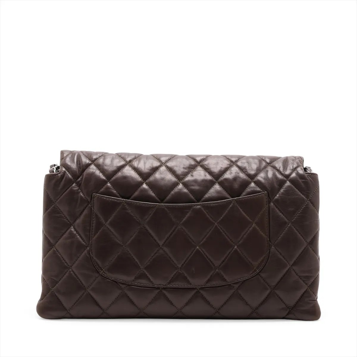 Matelassé Lambskin Chain Shoulder Bag, Black with Silver Hardware, Item No. 14266427 (Serial No. 14) — view 2