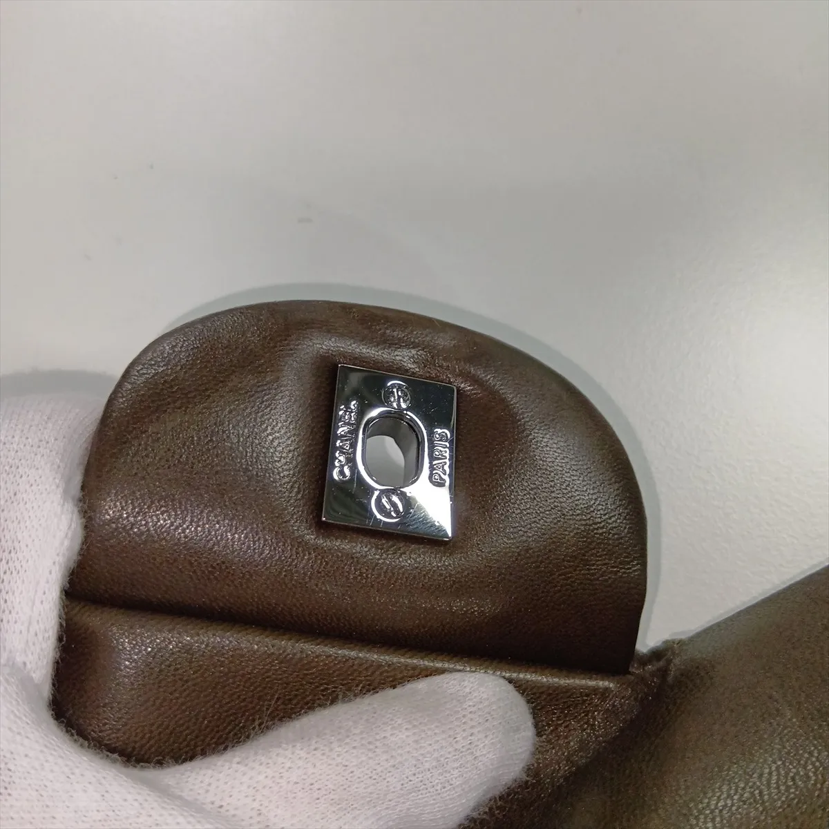 Matelassé Lambskin Chain Shoulder Bag, Black with Silver Hardware, Item No. 14266427 (Serial No. 14) — view 14