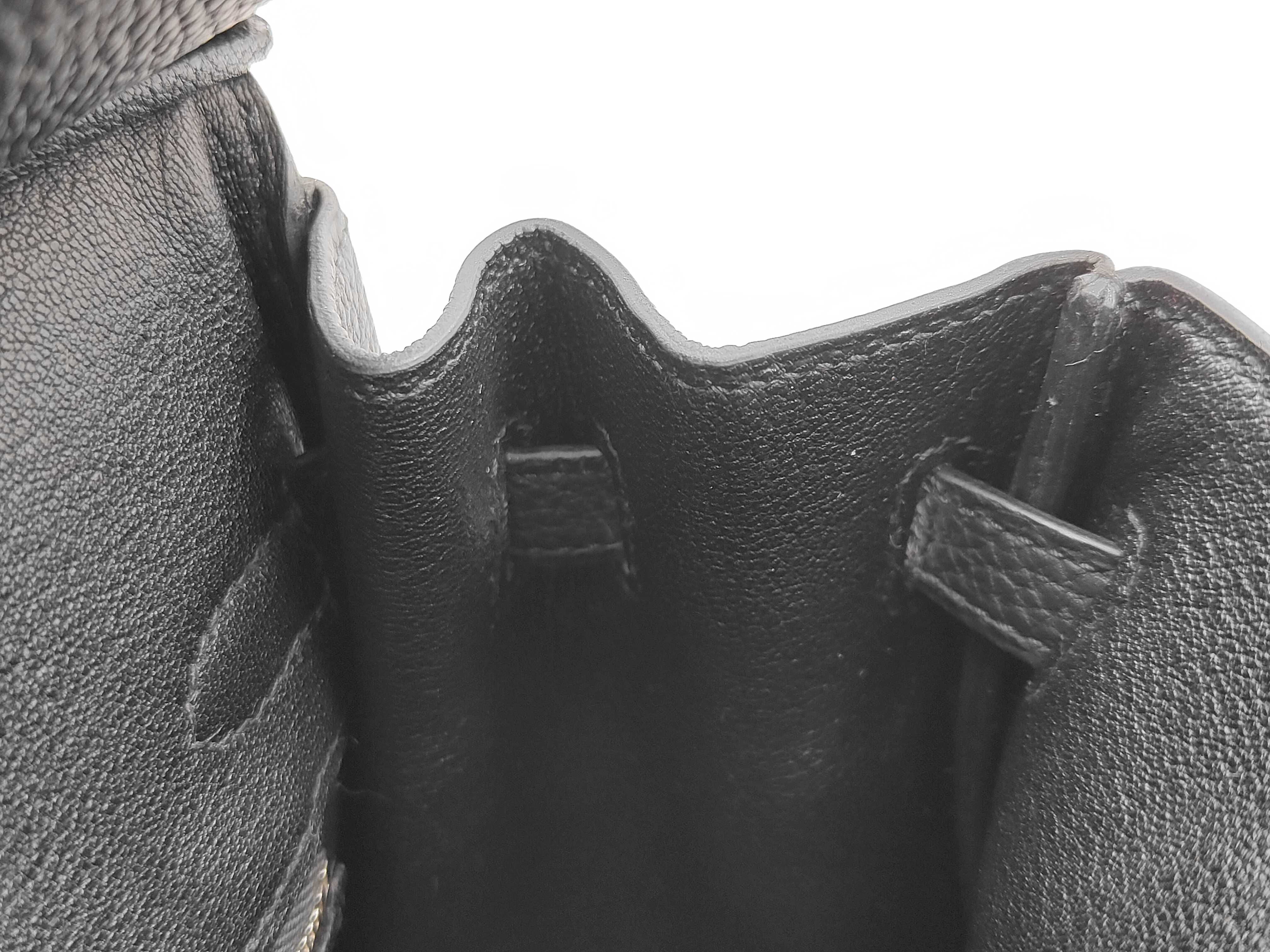 Birkin 25 Black Silver Hardware G Stamp Handbag — view 7