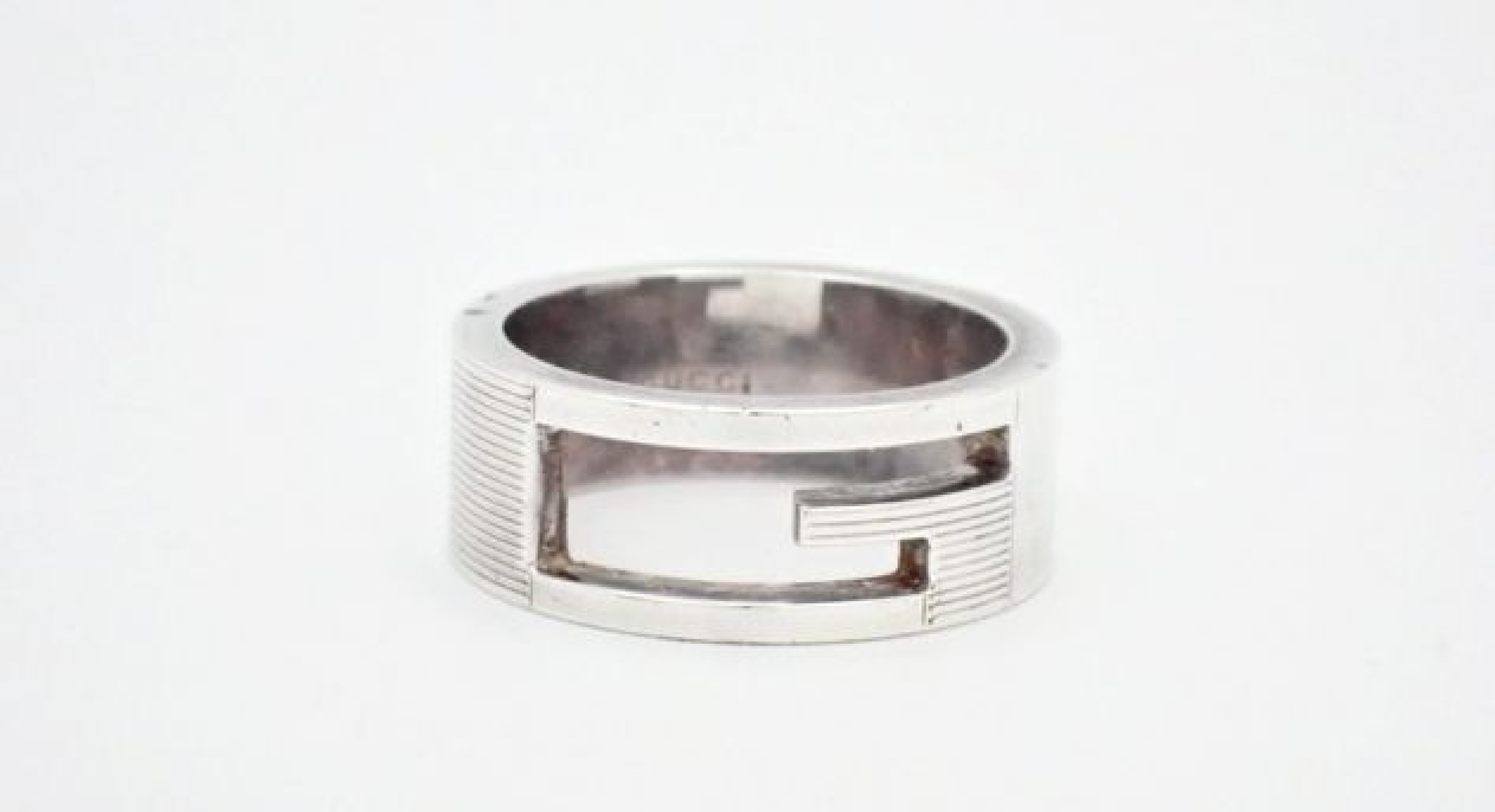 Branded G Ring, 925 Stamped 15, Actual Size #14, 8.2g.