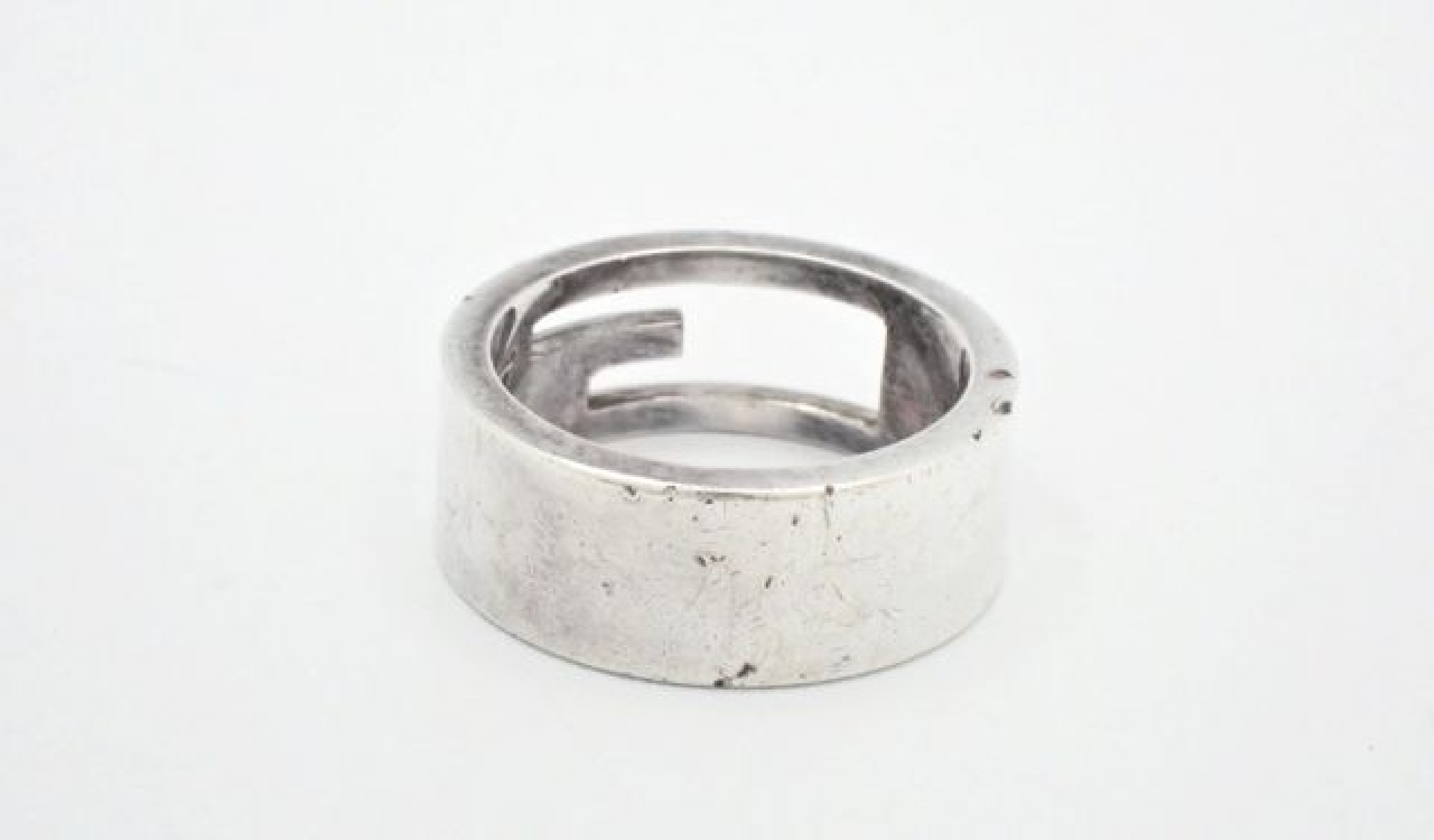 Branded G Ring, 925 Stamped 15, Actual Size #14, 8.2g. — view 2