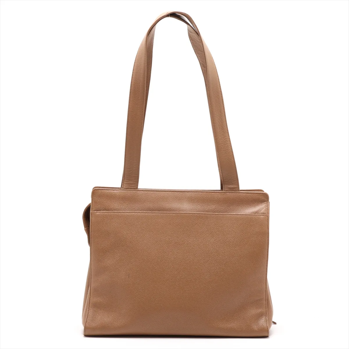 Coco Mark Caviar Skin Shoulder Bag, Beige with Gold Hardware, 4549772, Series 4 — view 2