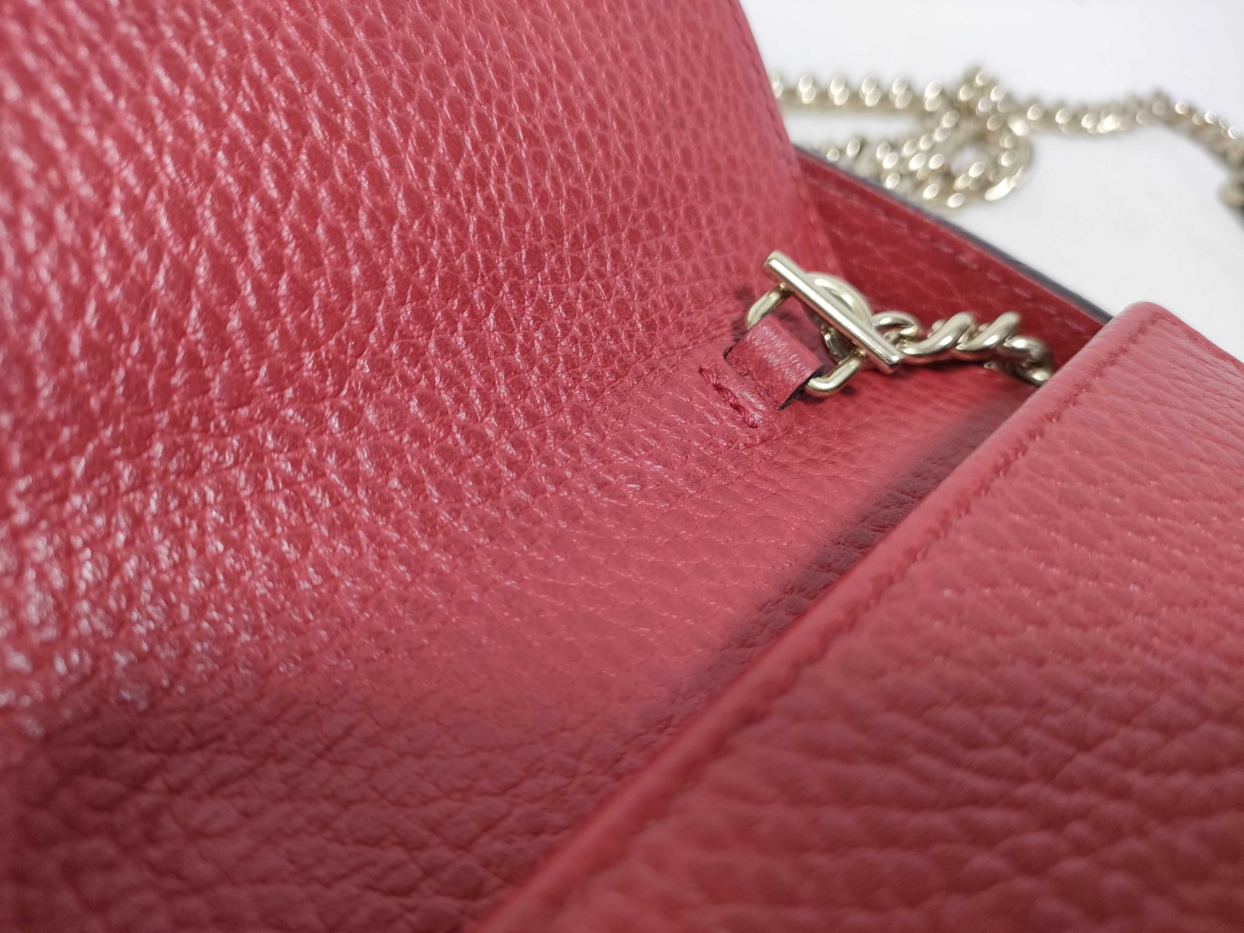 Chain Wallet 510314 Interlocking G Leather Red Shoulder Bag — view 11