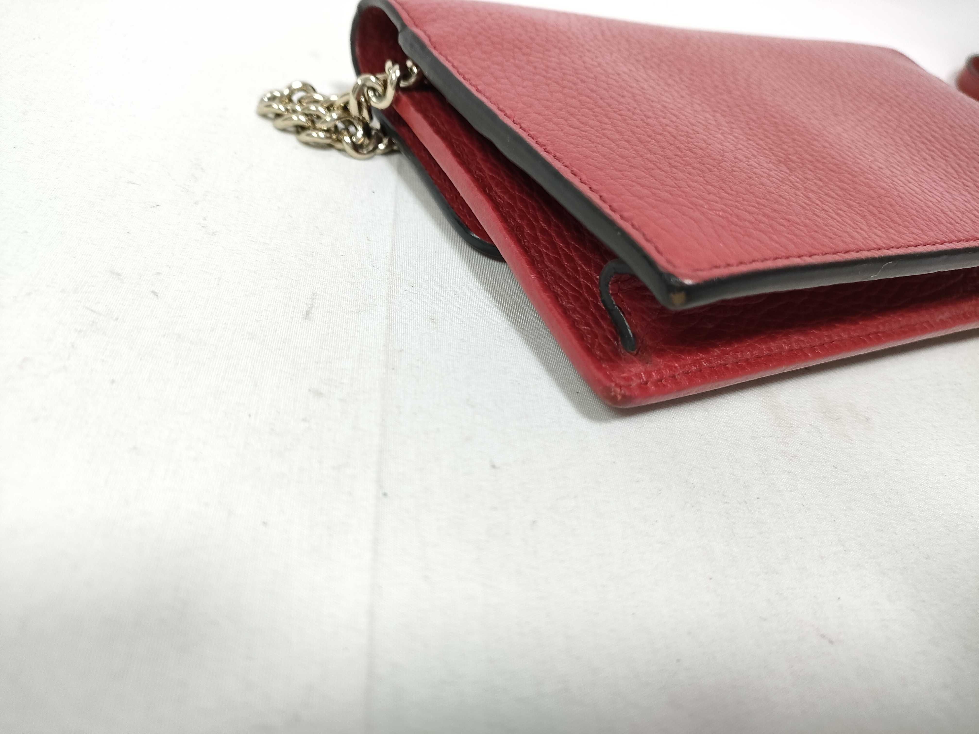 Chain Wallet 510314 Interlocking G Leather Red Shoulder Bag — view 5