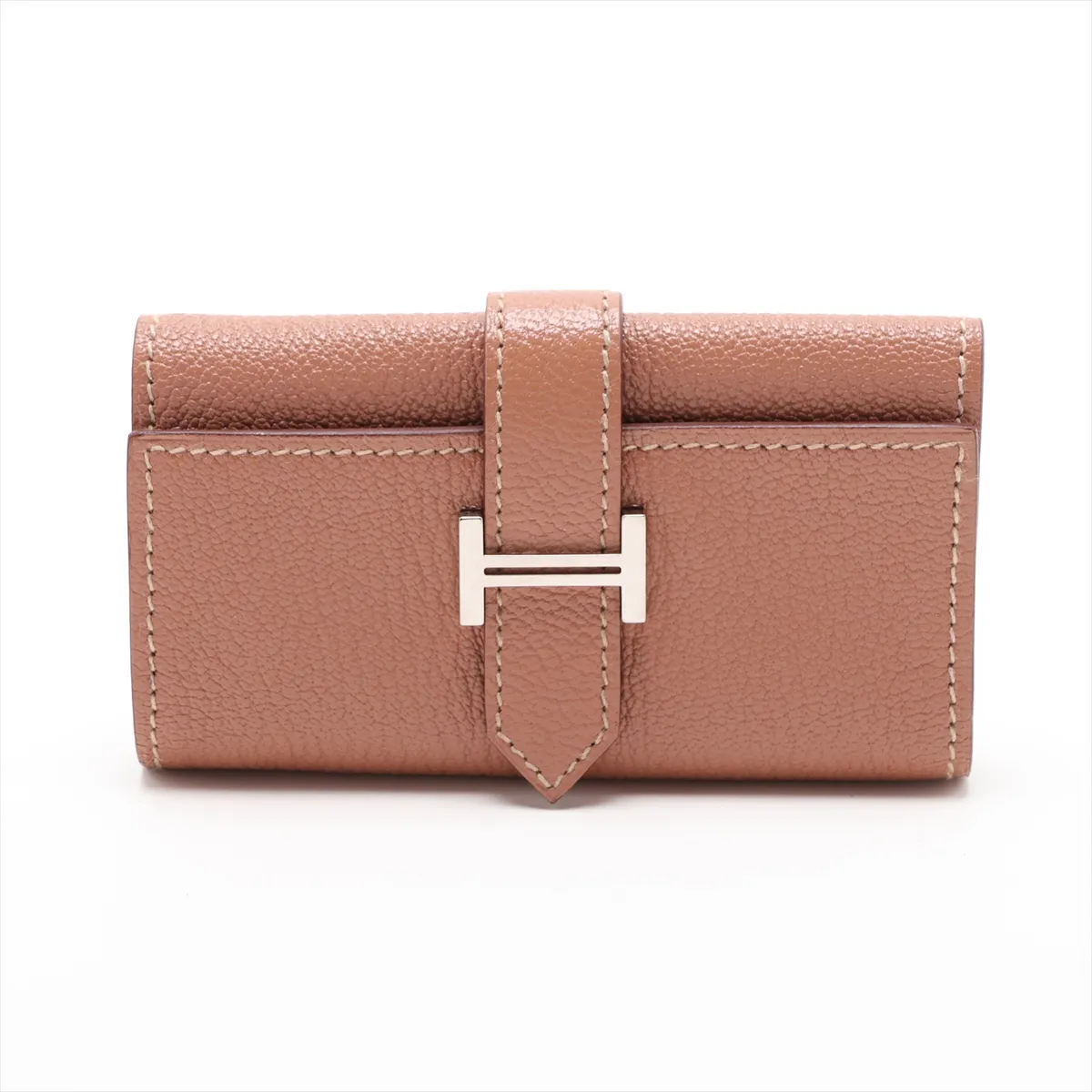 Bearn Chevre Mysore Key Case, Brown, Silver Hardware, Year: 2020