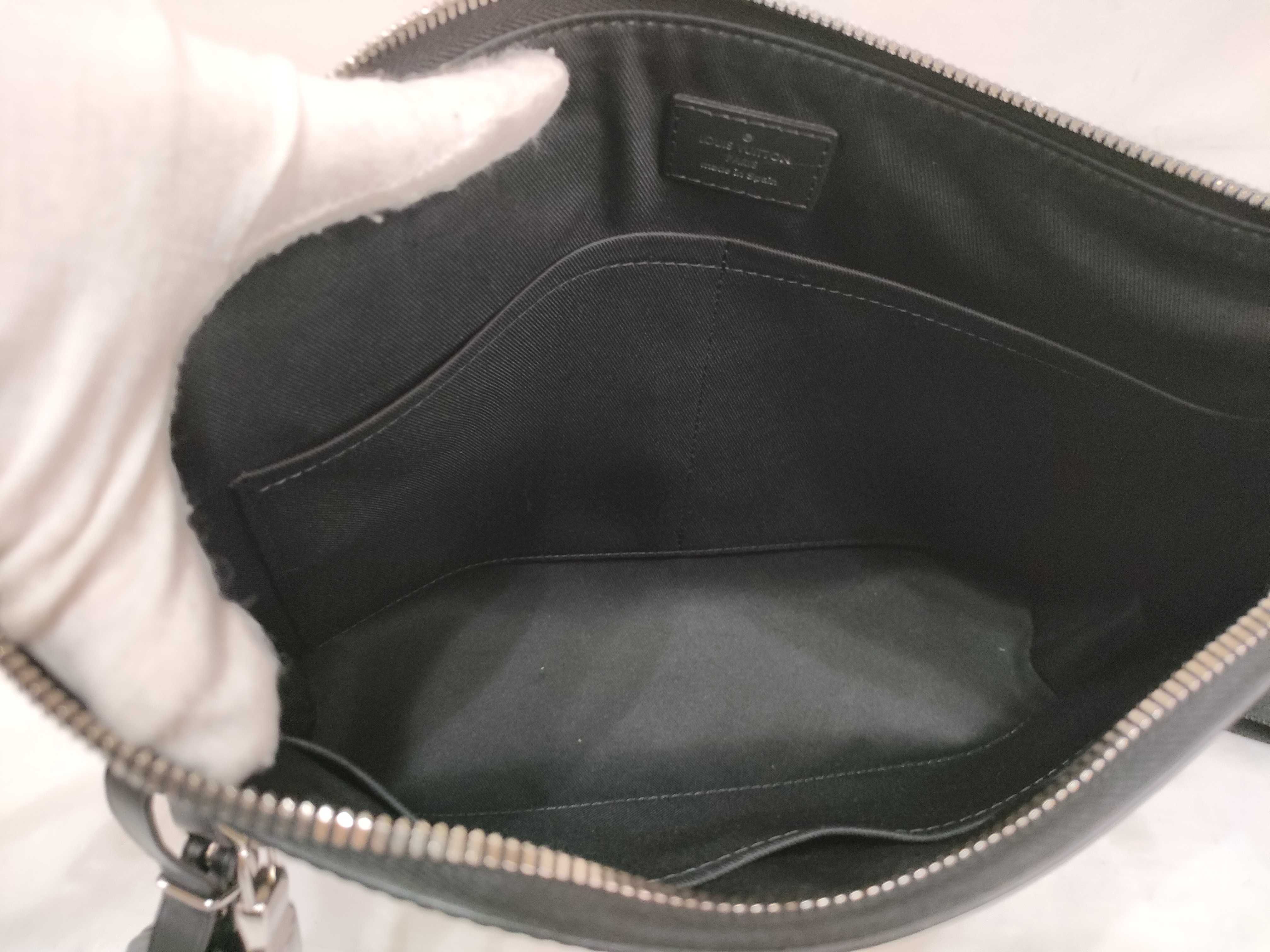 Damier Graphite Mick PM NM N40003 CA1149 Black Shoulder Bag — view 12