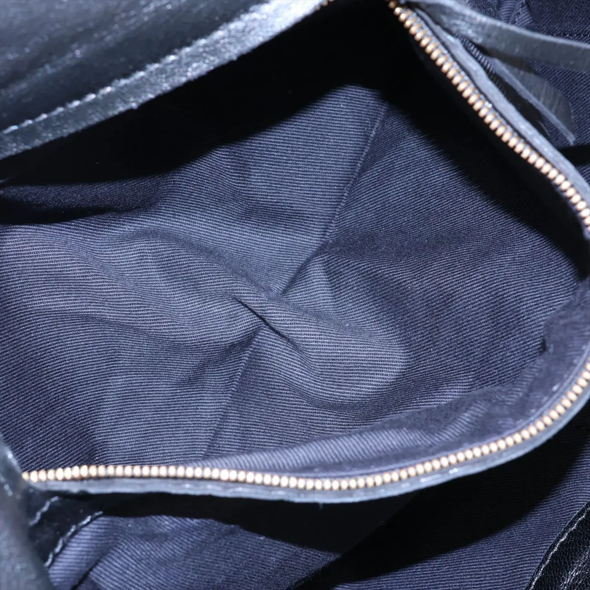 Anagram Leather Shoulder Bag, Black — view 7