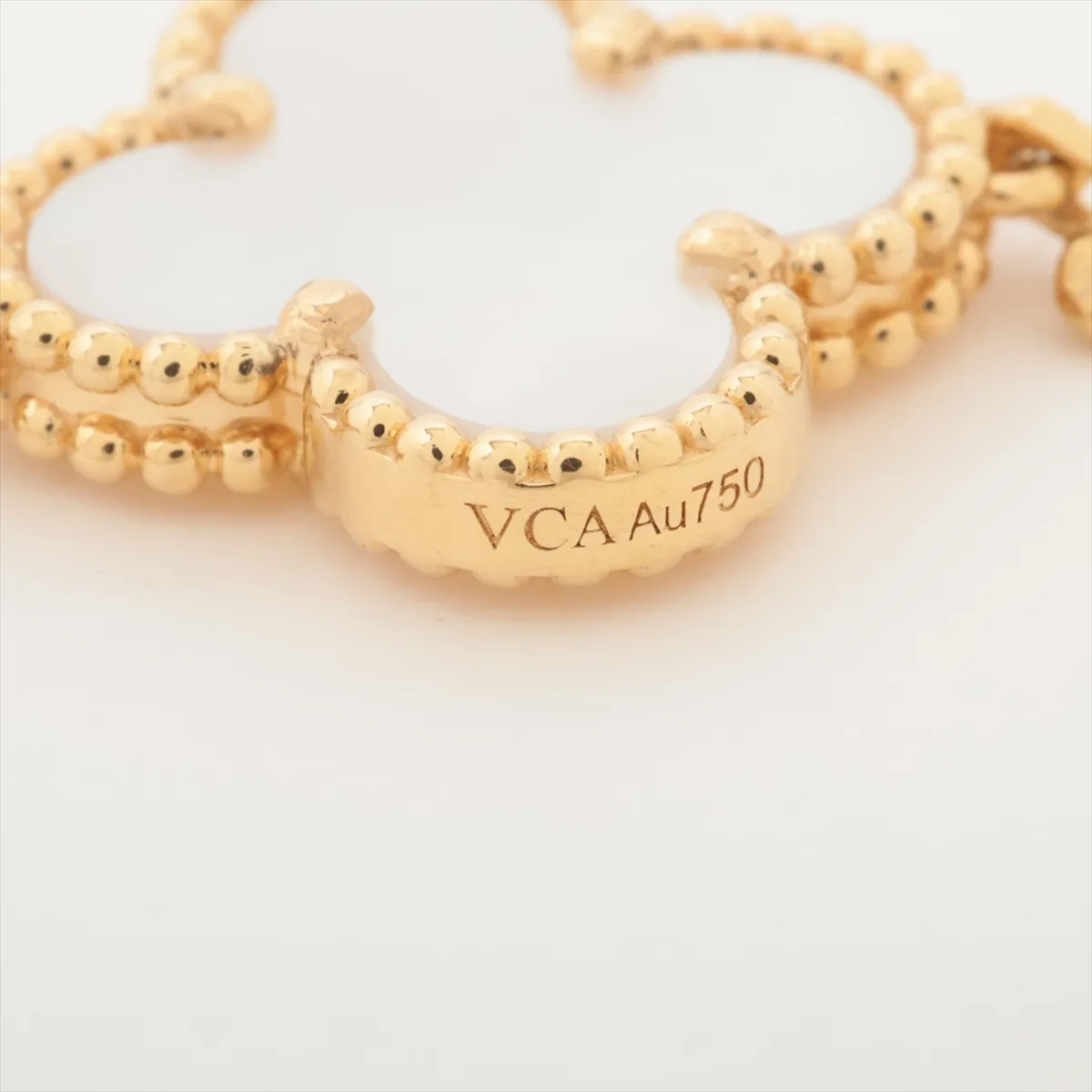 Vintage Alhambra 5P Shell Bracelet 750 (Yellow Gold) 11.5g JG063933 (Hallmark damaged, — view 5