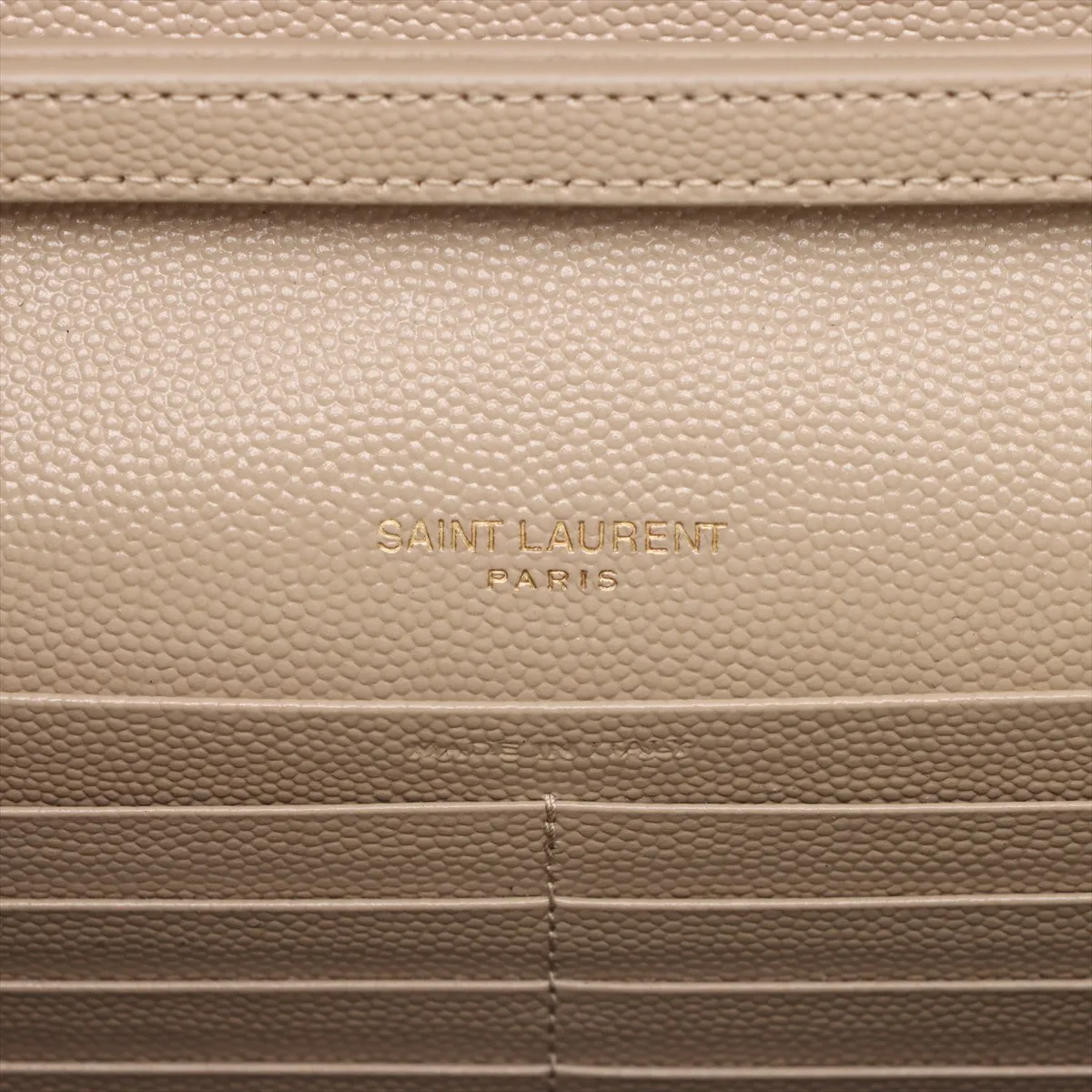Cassandra Leather Chain Wallet, Beige, 377828 — view 9