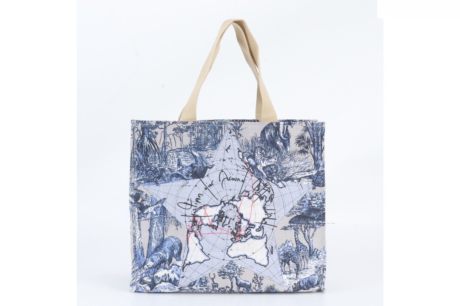 Toile de Jouy Lucky Star Around the World Tote — view 3
