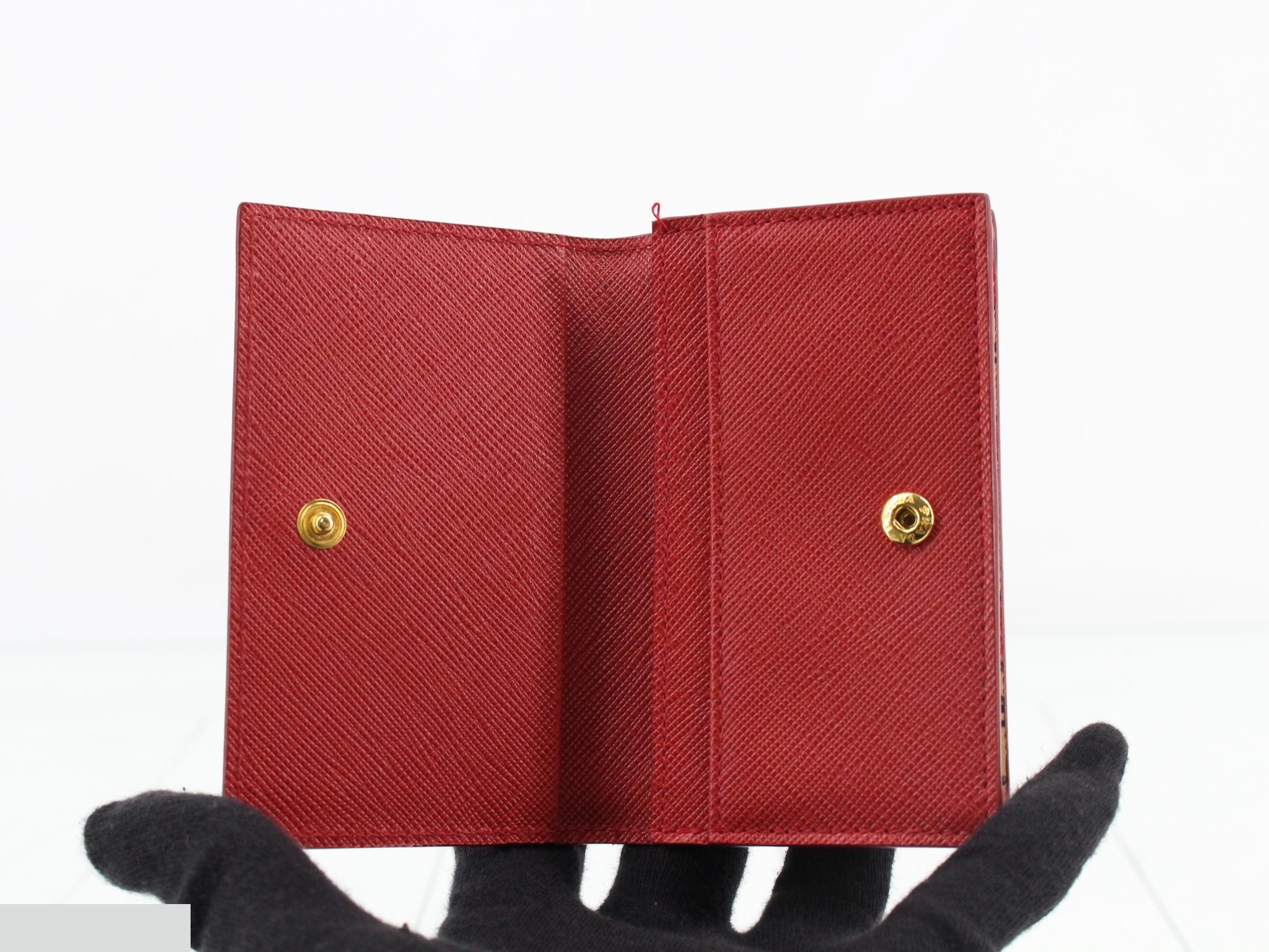 Saffiano Heart Tulip Red Card Case — view 4