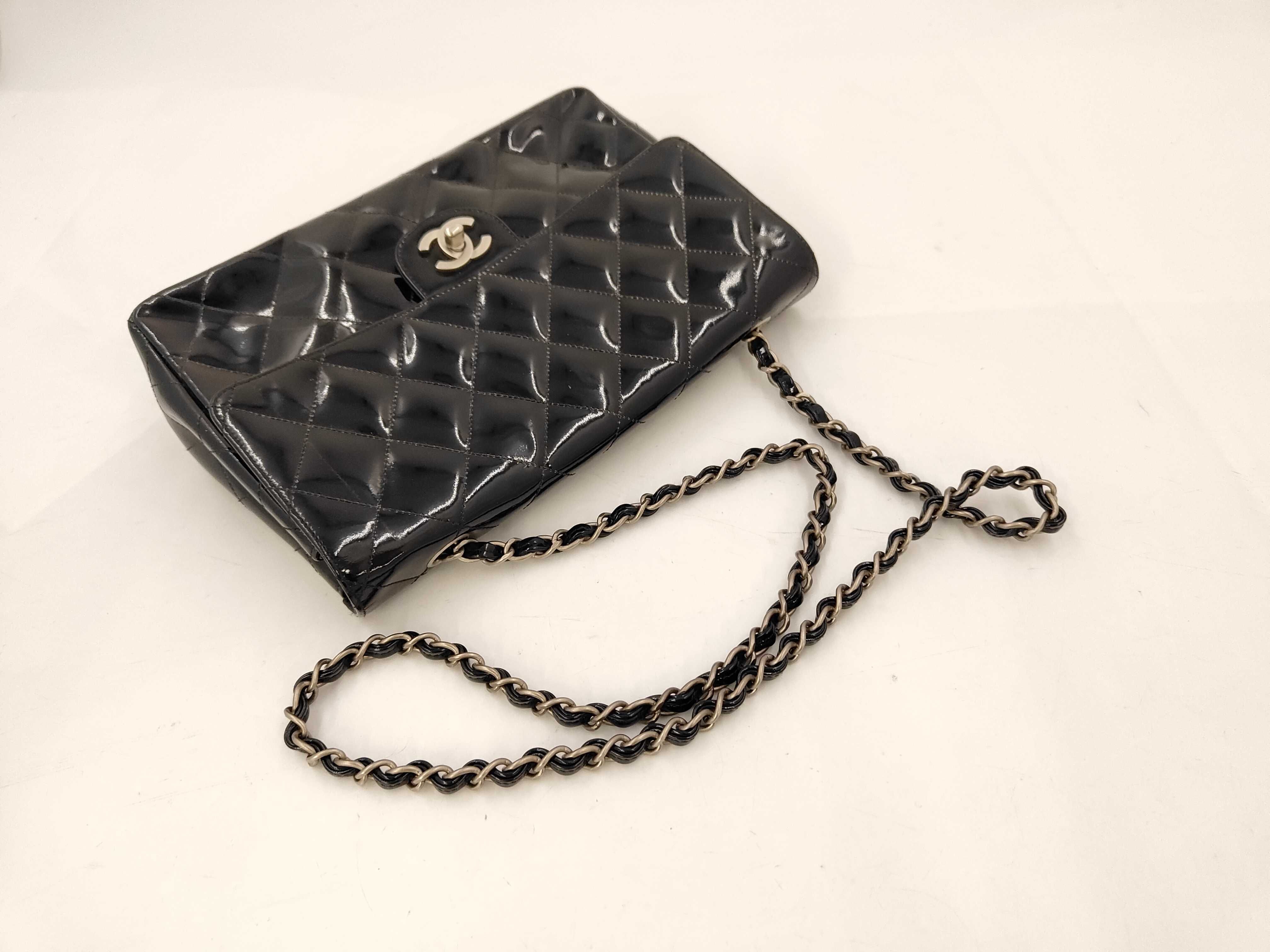 Coco Mark Matelassé Chain Shoulder Bag, Single Flap, Seal Serial Number 6, Scratches, Black, Silver Hardware, Shoulder Bag — view 5