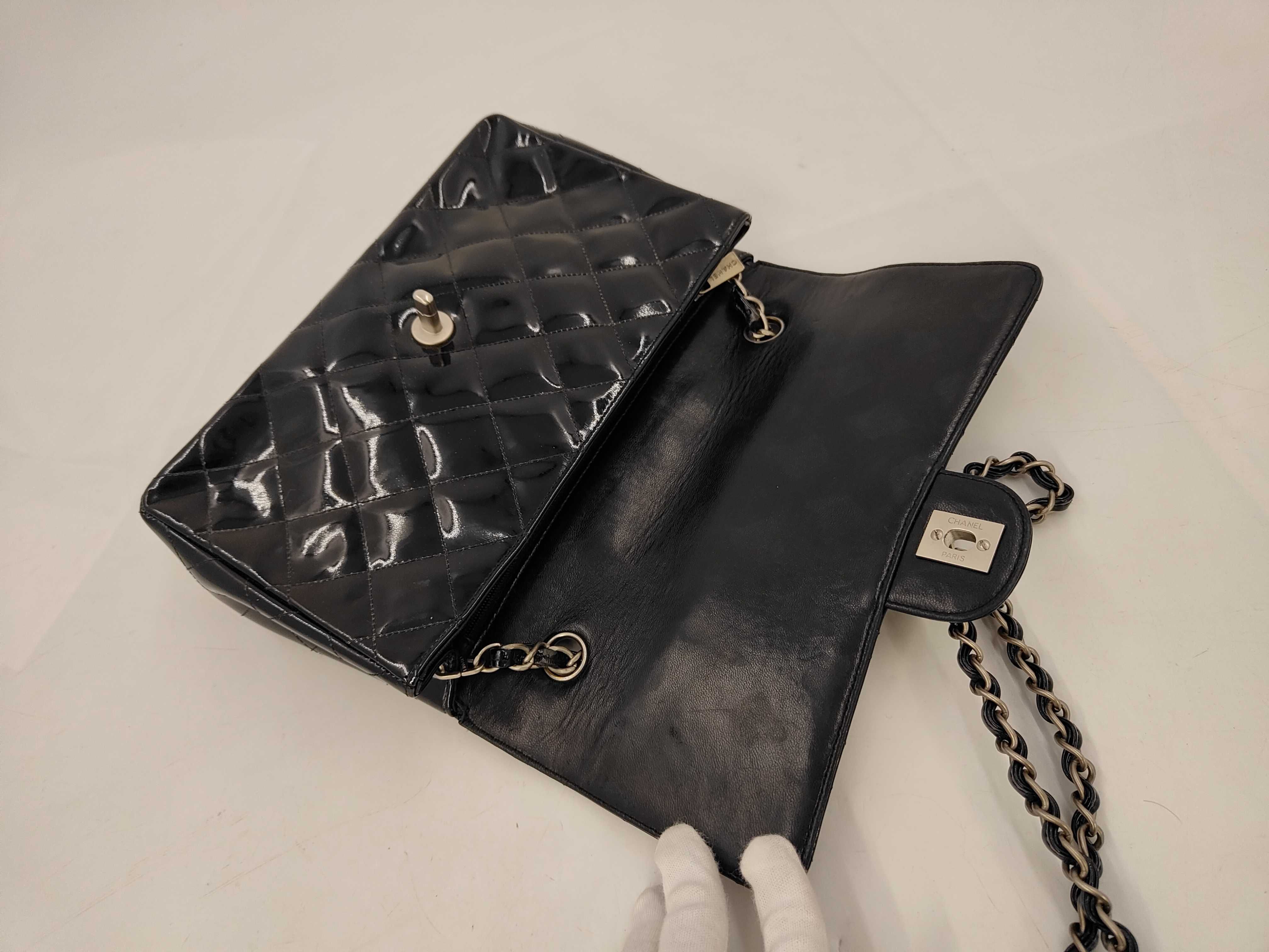 Coco Mark Matelassé Chain Shoulder Bag, Single Flap, Seal Serial Number 6, Scratches, Black, Silver Hardware, Shoulder Bag — view 7