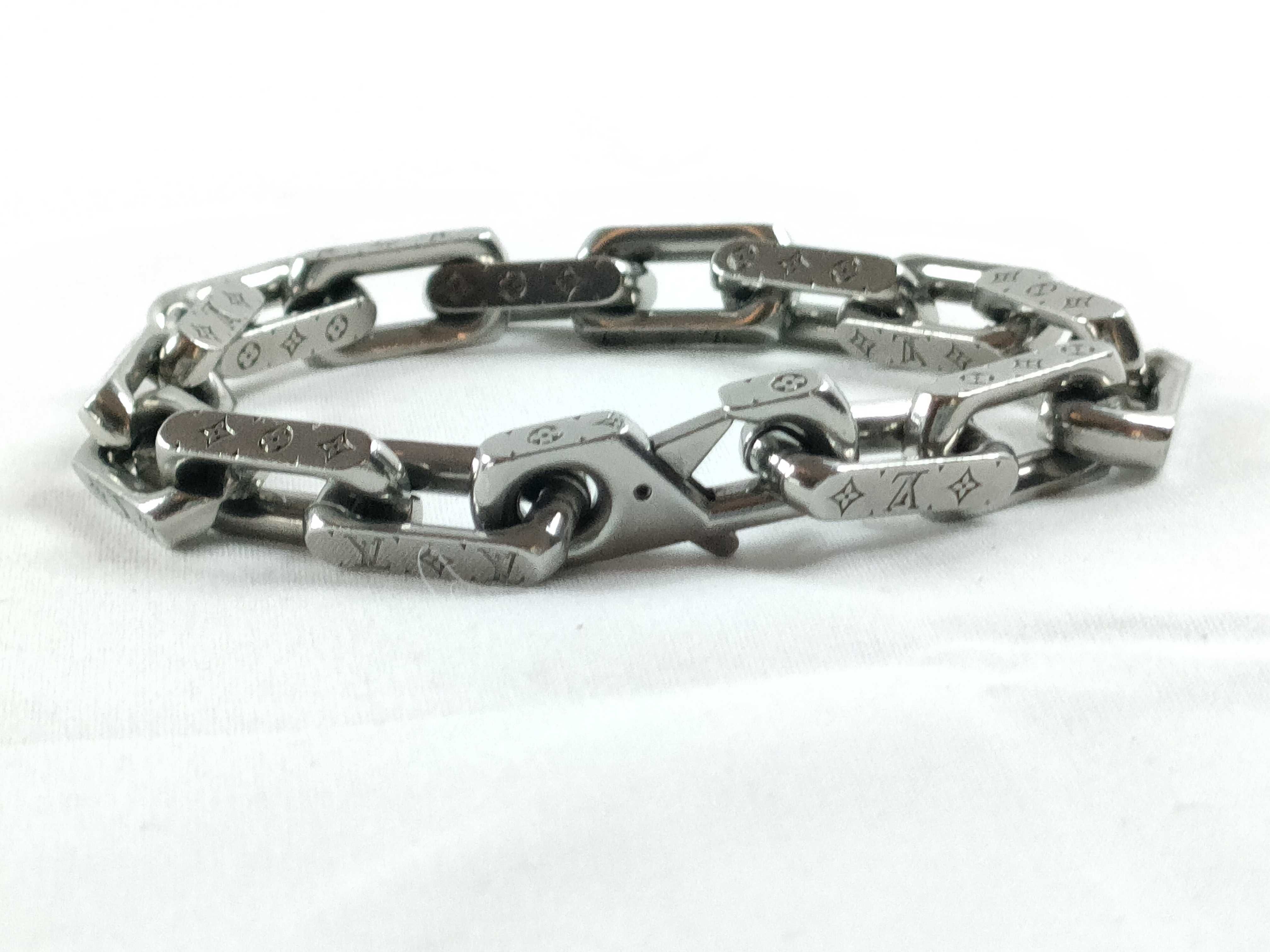 Monogram Chain Silver Bracelet (Bracelet/Bangle) — view 3