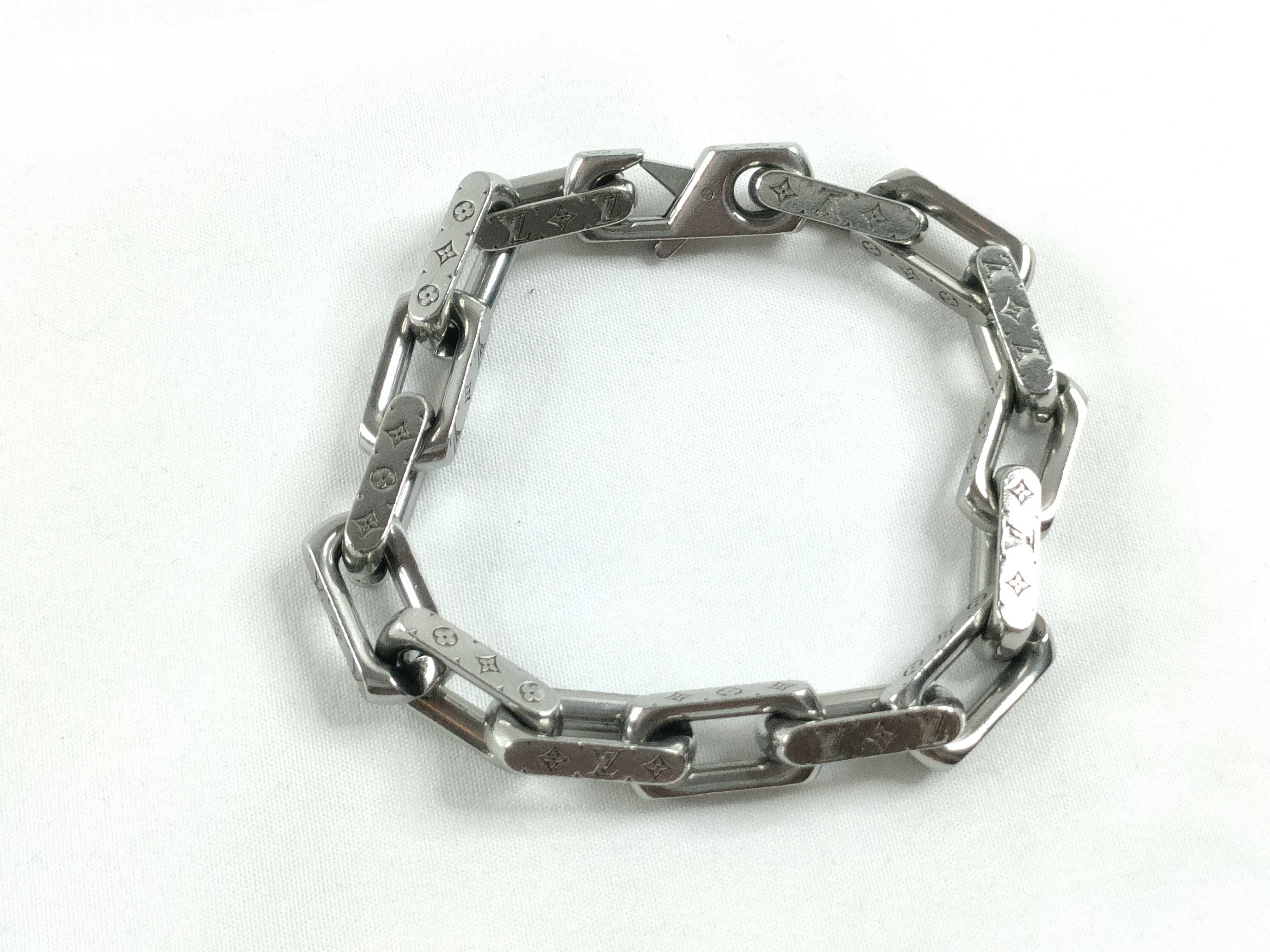 Monogram Chain Silver Bracelet (Bracelet/Bangle) — view 5