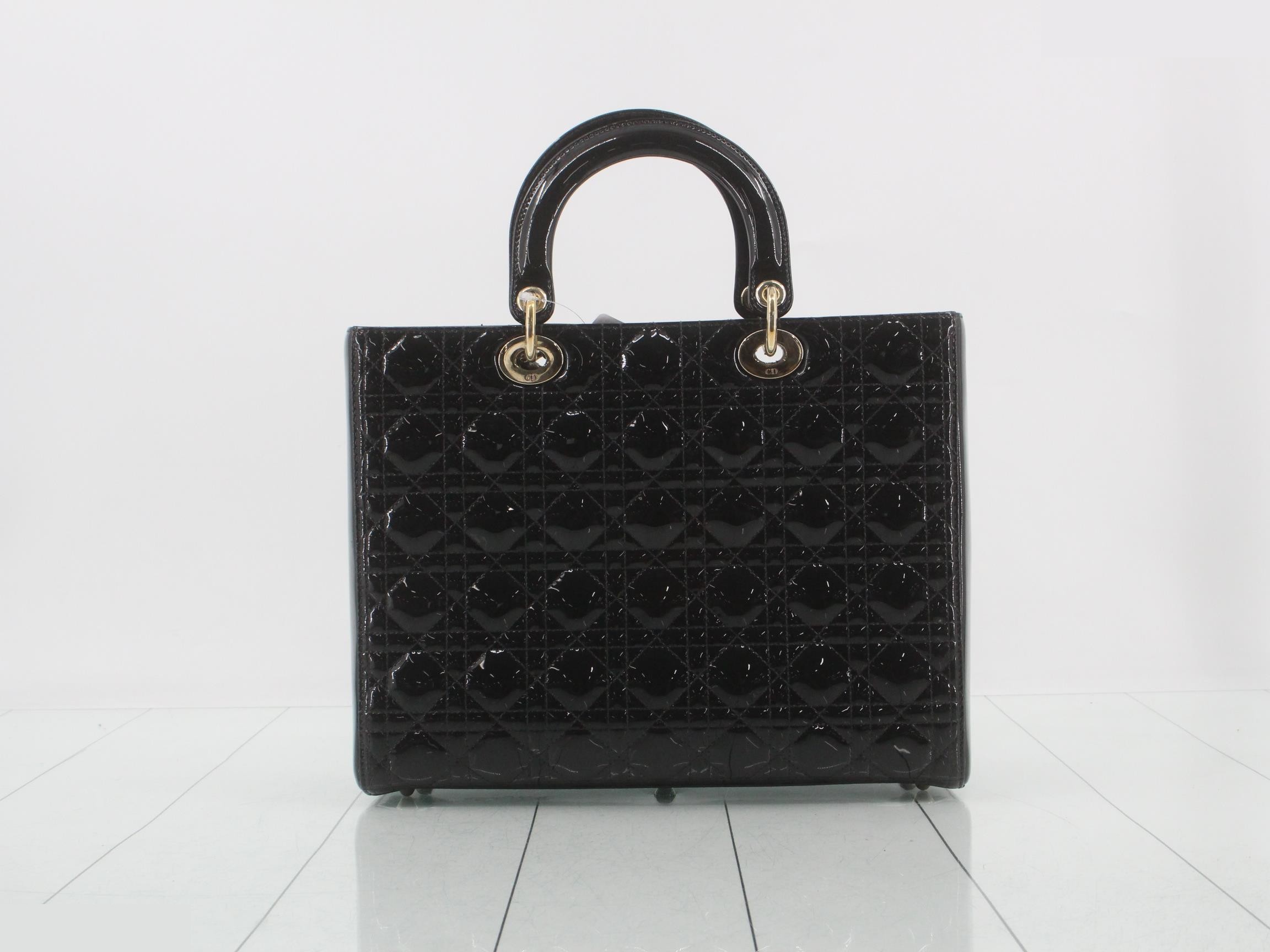 Lady Dior Cannage Enamel 2-Way Handbag — view 2