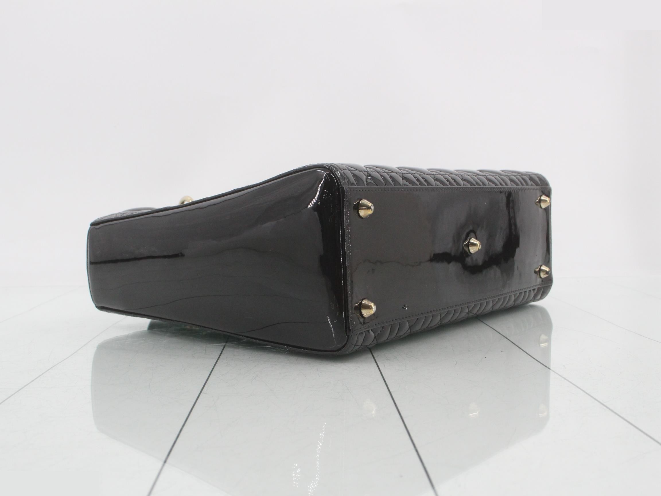 Lady Dior Cannage Enamel 2-Way Handbag — view 5
