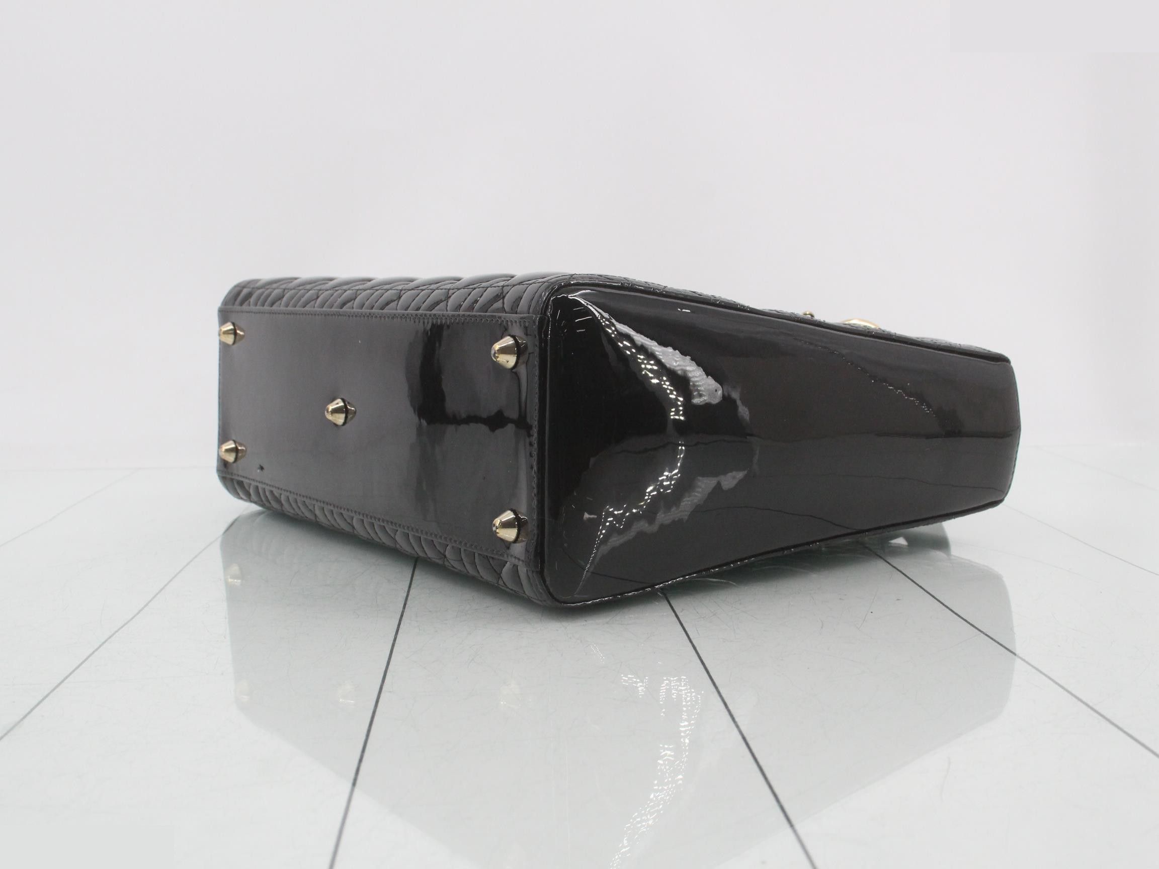 Lady Dior Cannage Enamel 2-Way Handbag — view 6