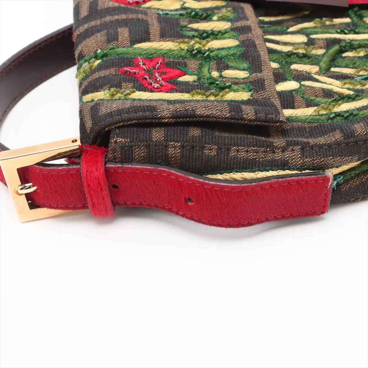 Zucca Mamma Bucket Canvas x Haraco Shoulder Bag Brown 26424 — view 12