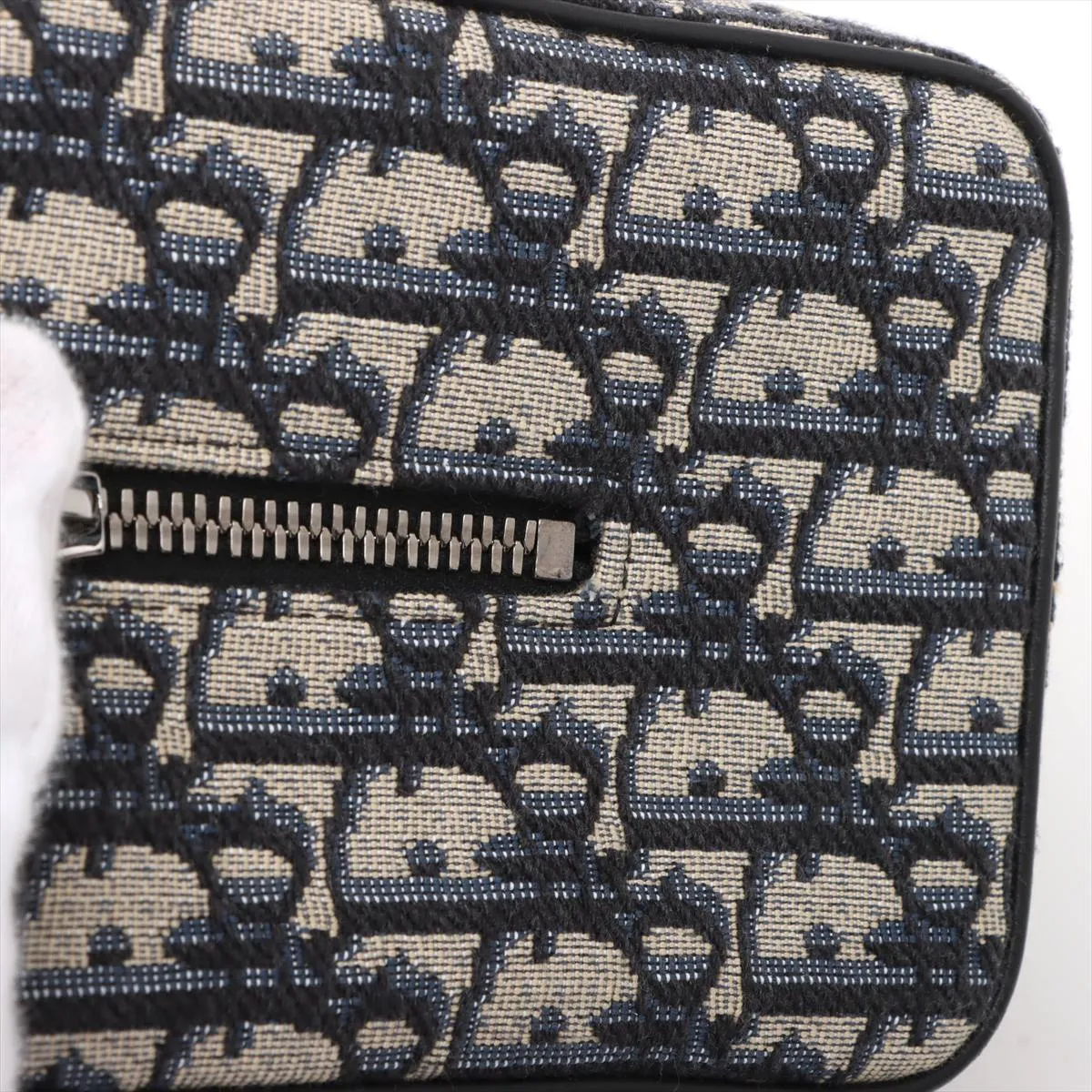 Oblique Rango Canvas x Leather Second Bag Navy — view 11