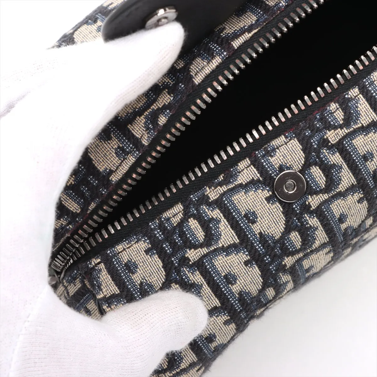 Oblique Rango Canvas x Leather Second Bag Navy — view 10