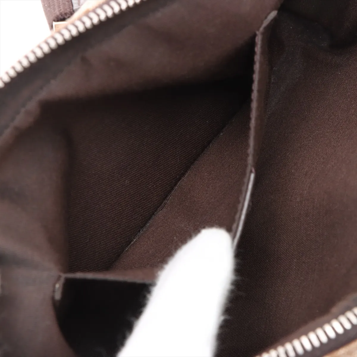 GG Canvas x Leather Body Bag Beige 449174 Outlet — view 7
