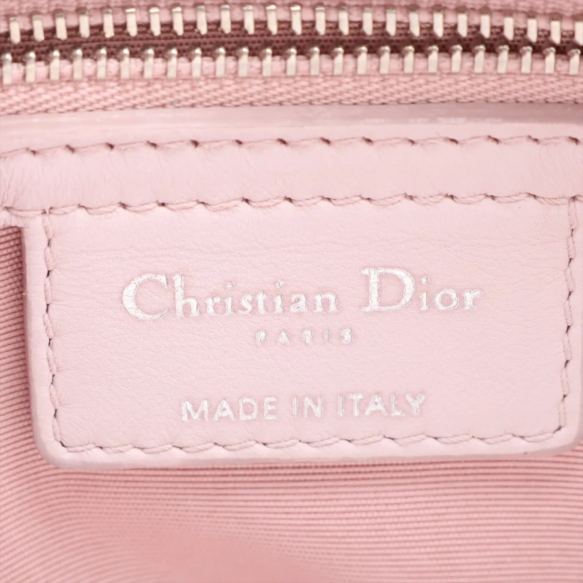Cannage Leather Chain Handbag Pink — view 13