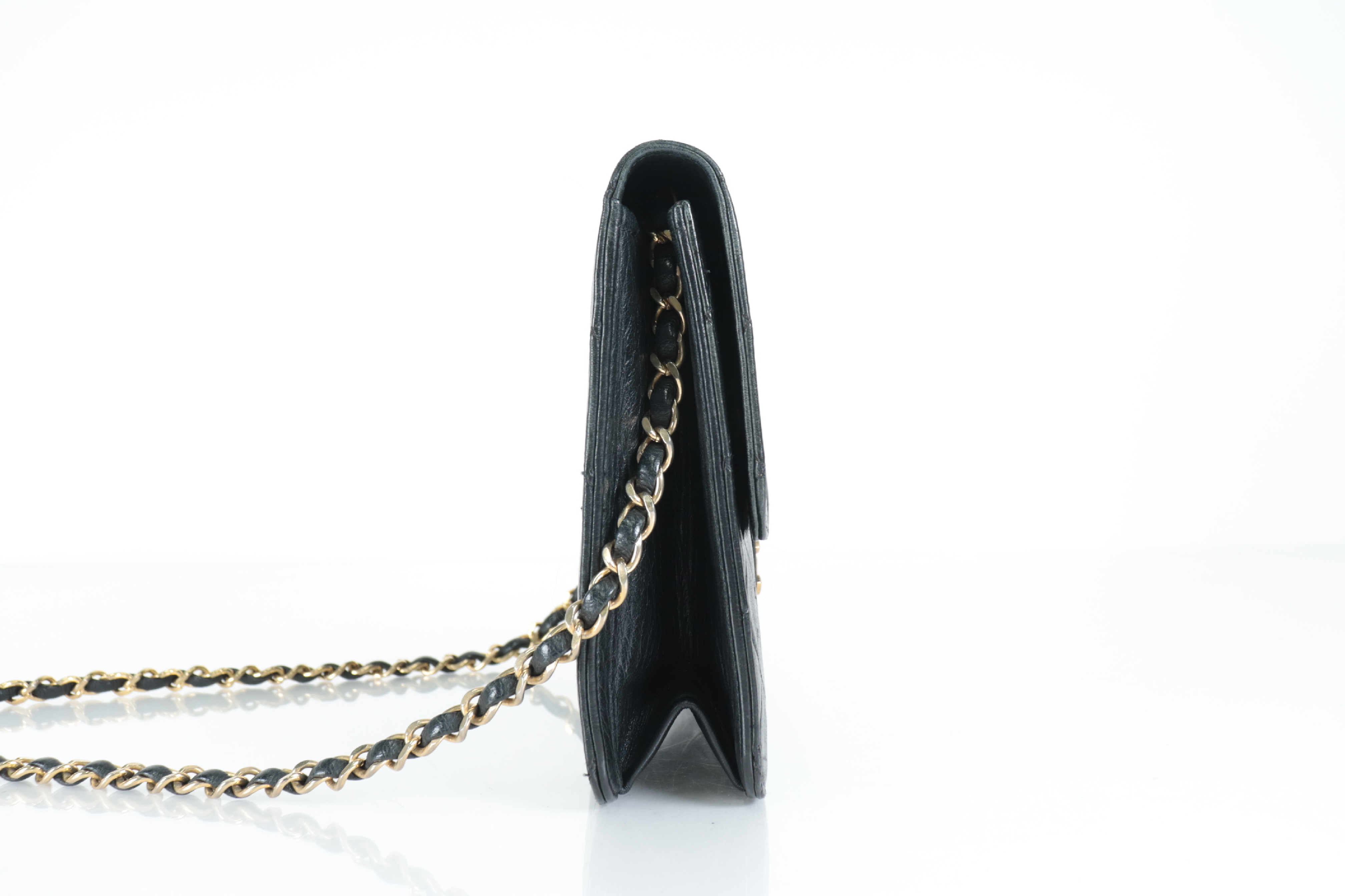 Push-Lock Lambskin Chain Shoulder Bag (Series 6) — view 3