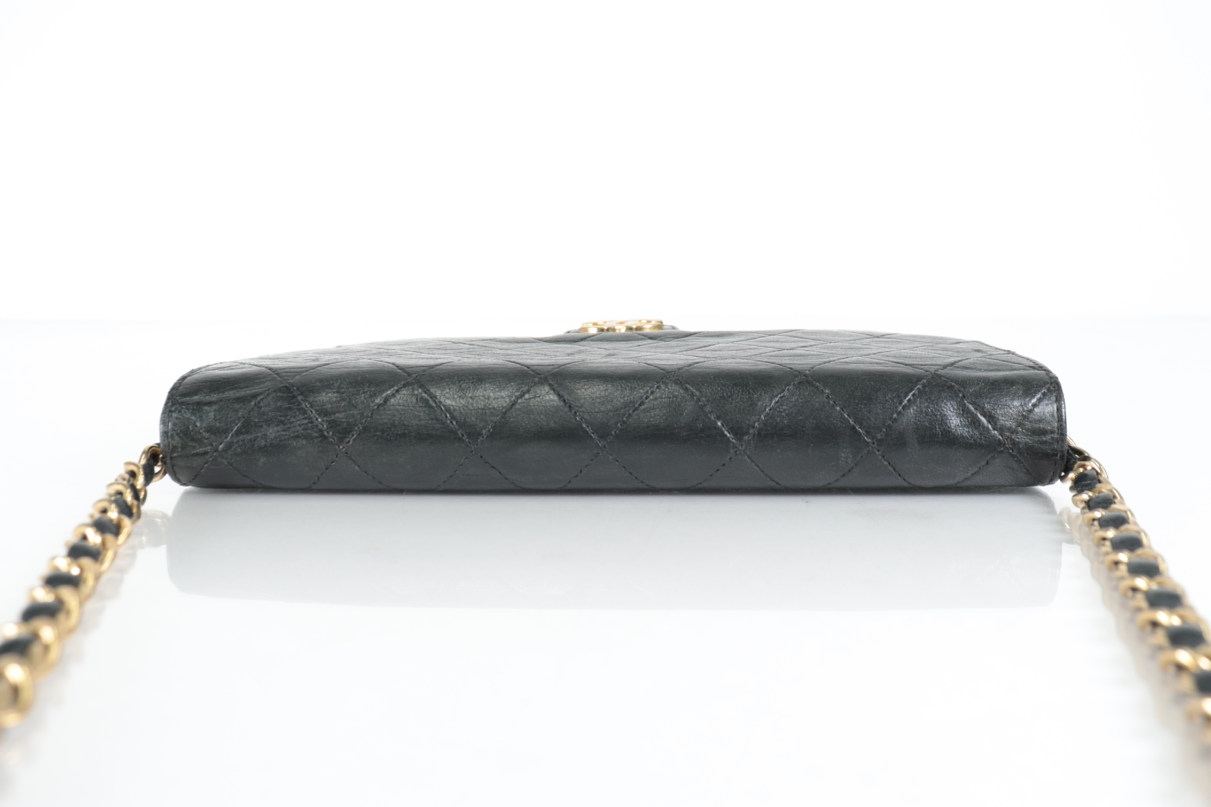Push-Lock Lambskin Chain Shoulder Bag (Series 6) — view 5