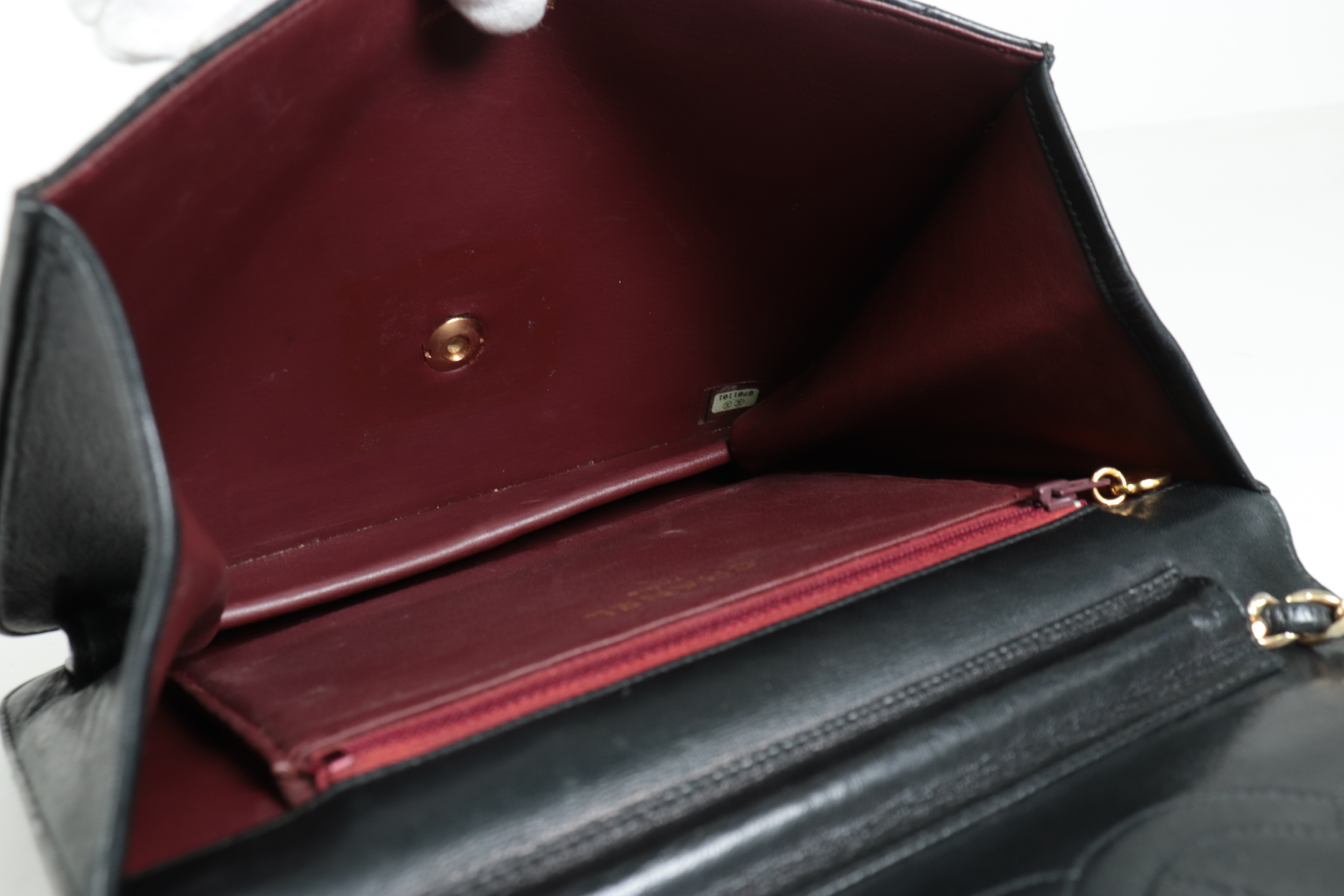 Push-Lock Lambskin Chain Shoulder Bag (Series 6) — view 8