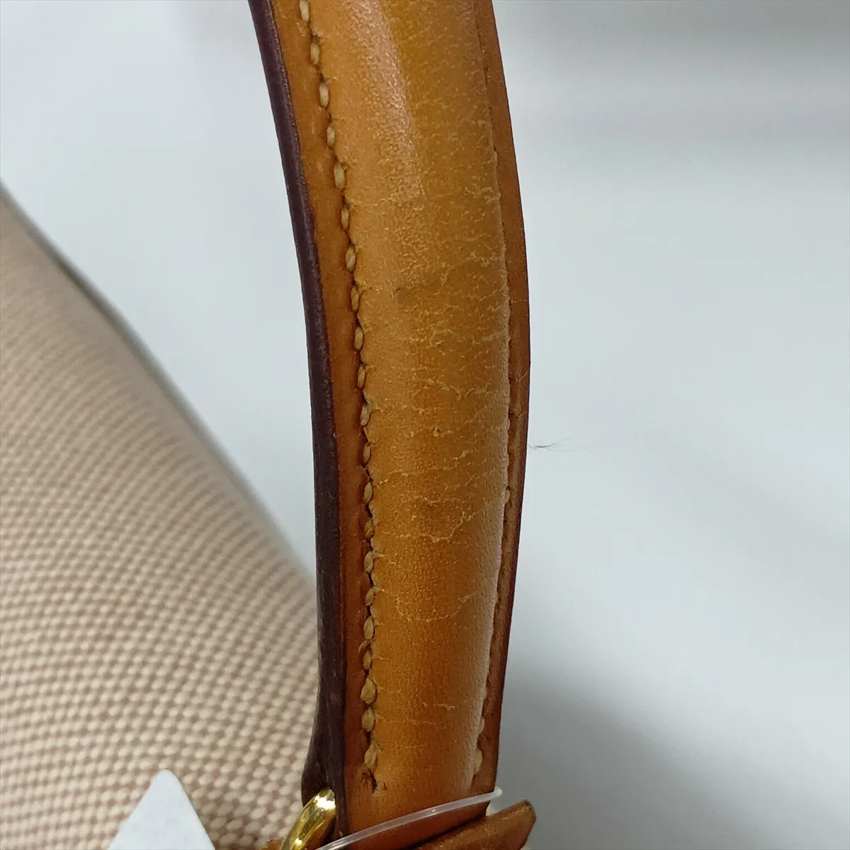 [Individually packaged] Hermes Kelly 28 Sellier Toile H x Veau Barenia Beige x Gold hardware I: 1979 Cadena cannot be opened — view 12