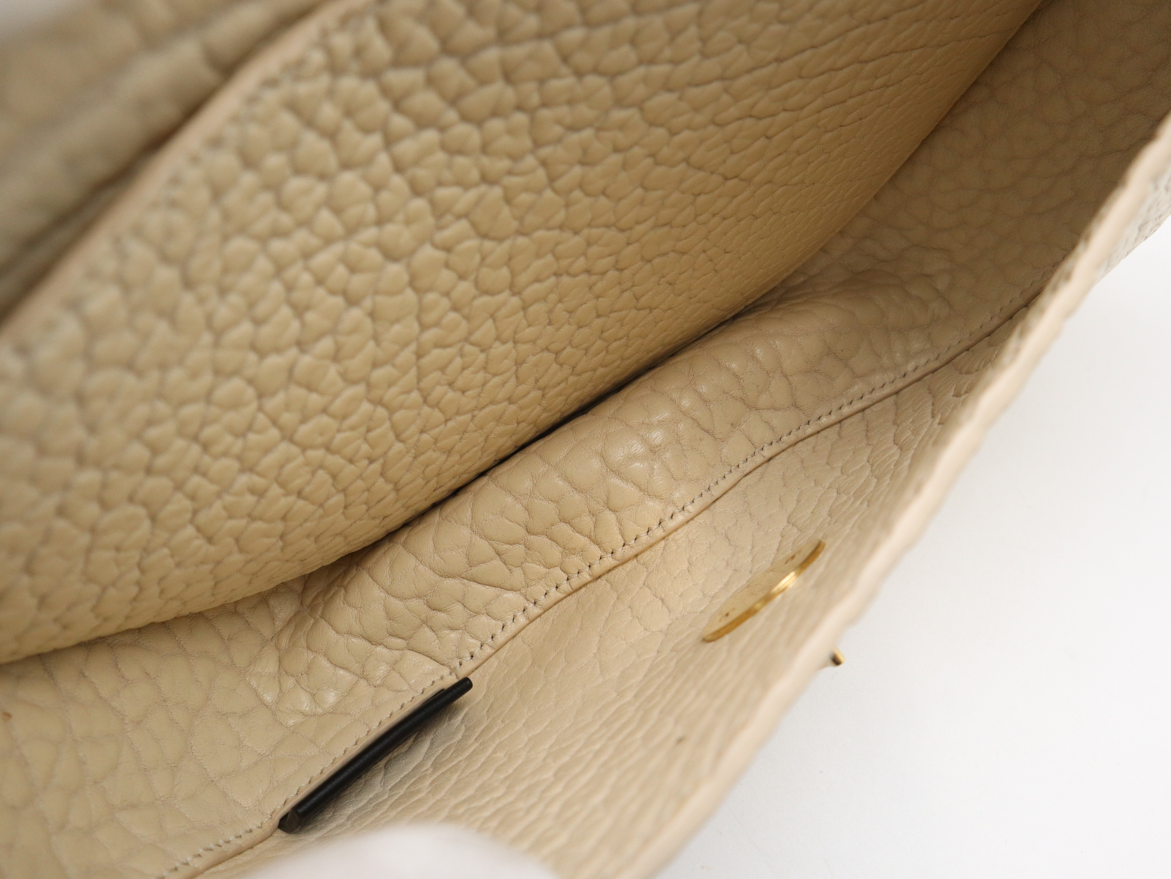 Small Chess Leather Shoulder Bag in Ivory with Dust Bag — view 8