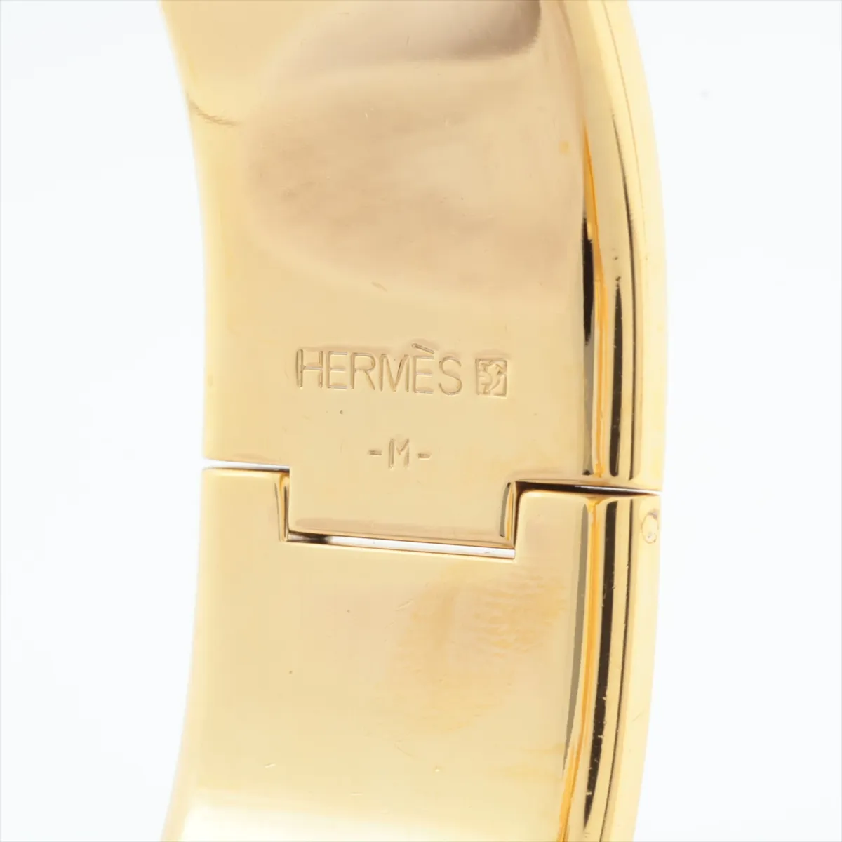 Clic Clac H Large Bracelet, GP x Enamel, Gray x Gold. Shows signs of wear, — view 6