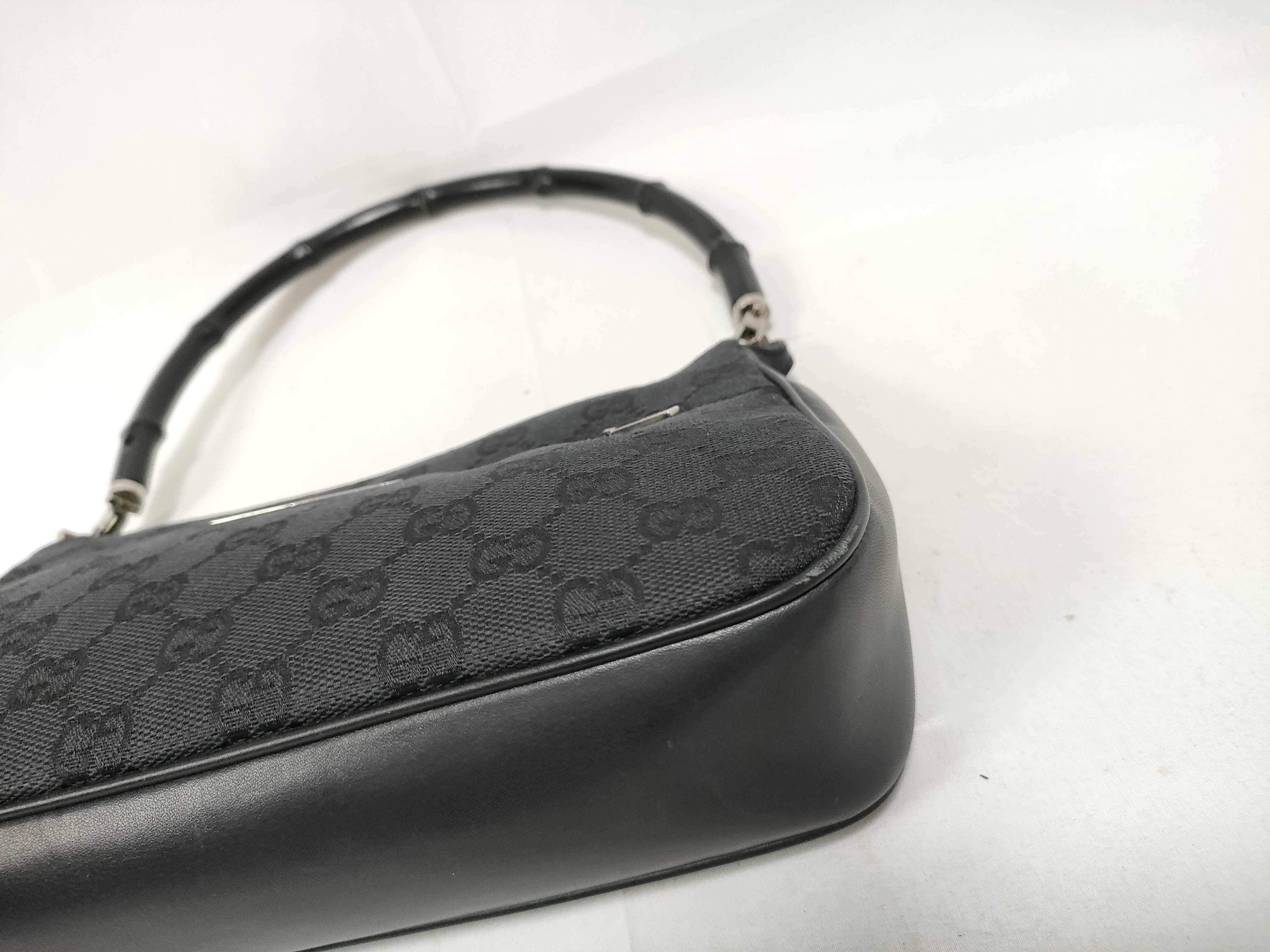 GG Canvas Bamboo Handle Handbag One Shoulder Handbag — view 4