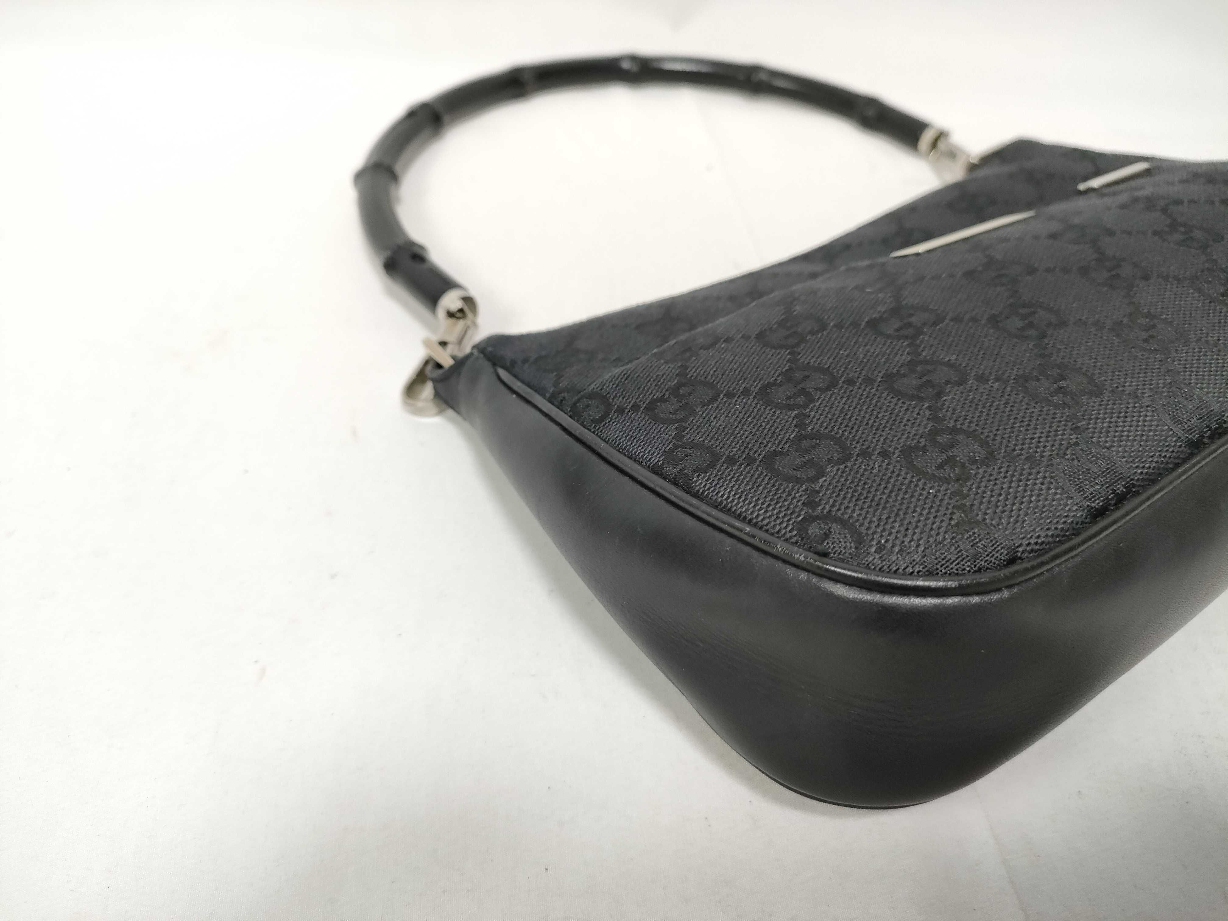 GG Canvas Bamboo Handle Handbag One Shoulder Handbag — view 5