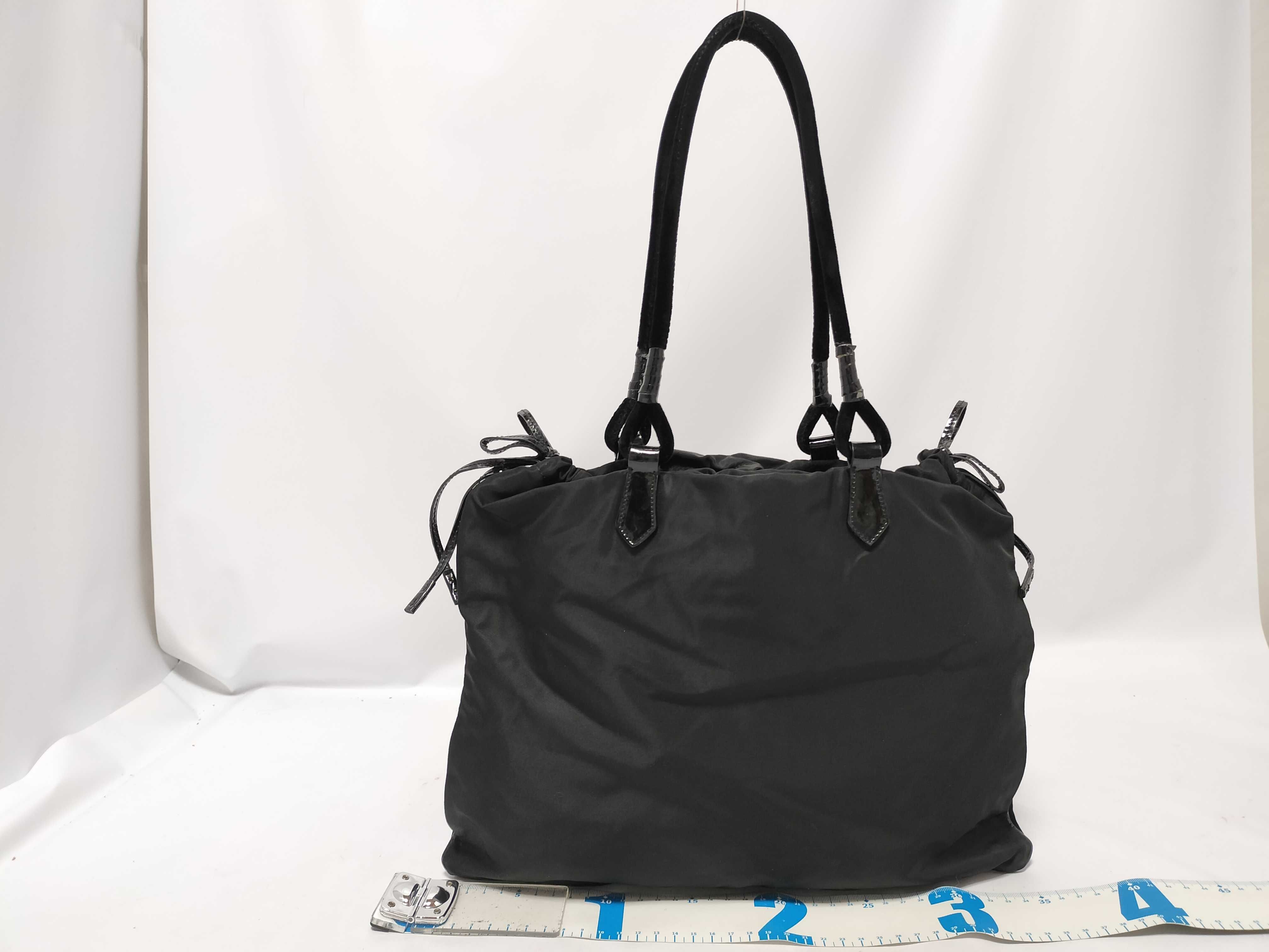 Nylon Tessuto Handbag, Black Tote Bag — view 2