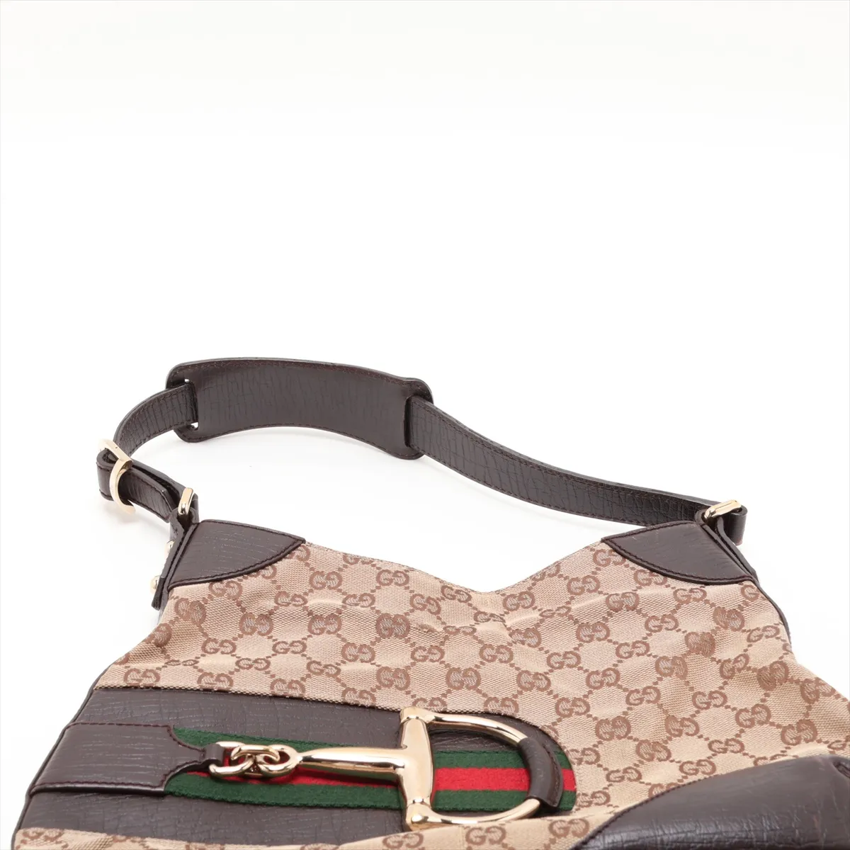 GG Canvas Horsebit 137388 Canvas x Leather Shoulder Bag Brown — view 6