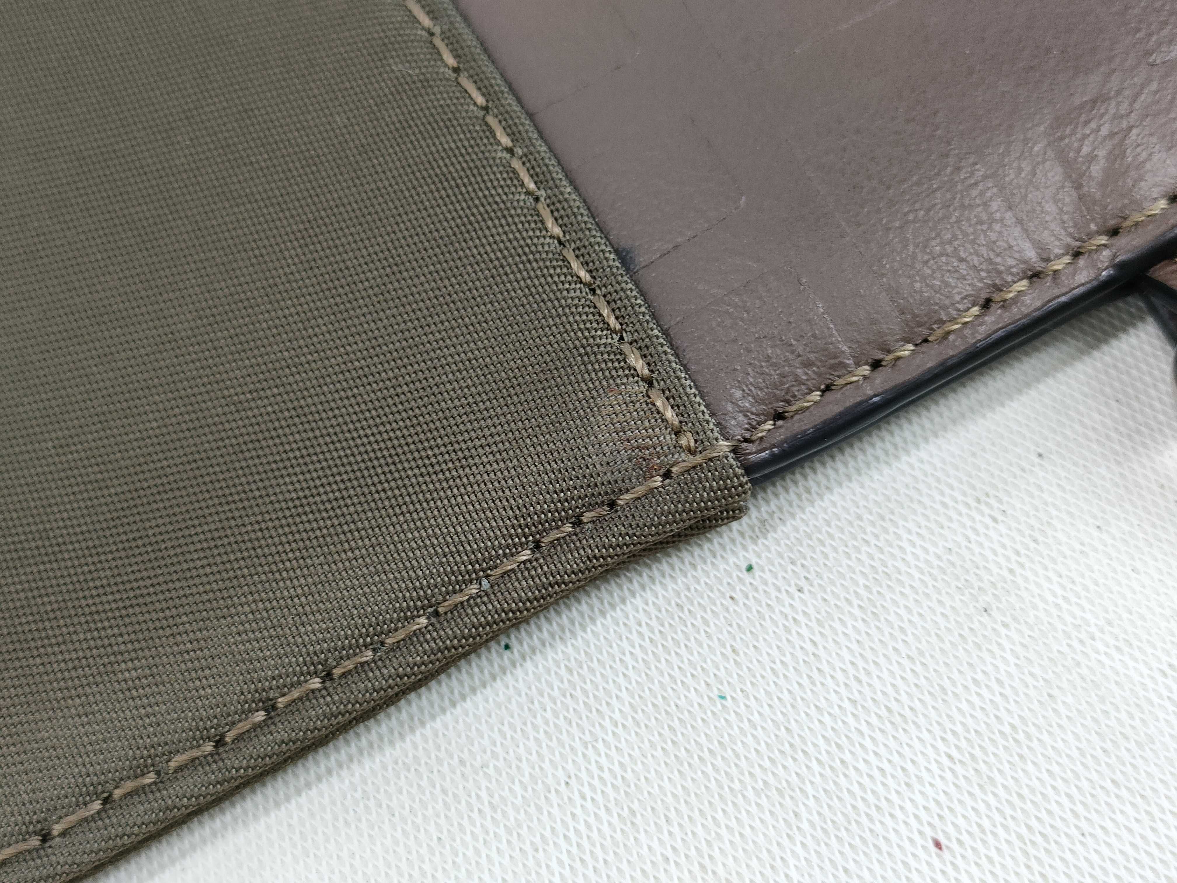 Zucca pattern clutch bag, leather and nylon, brown clutch bag — view 14