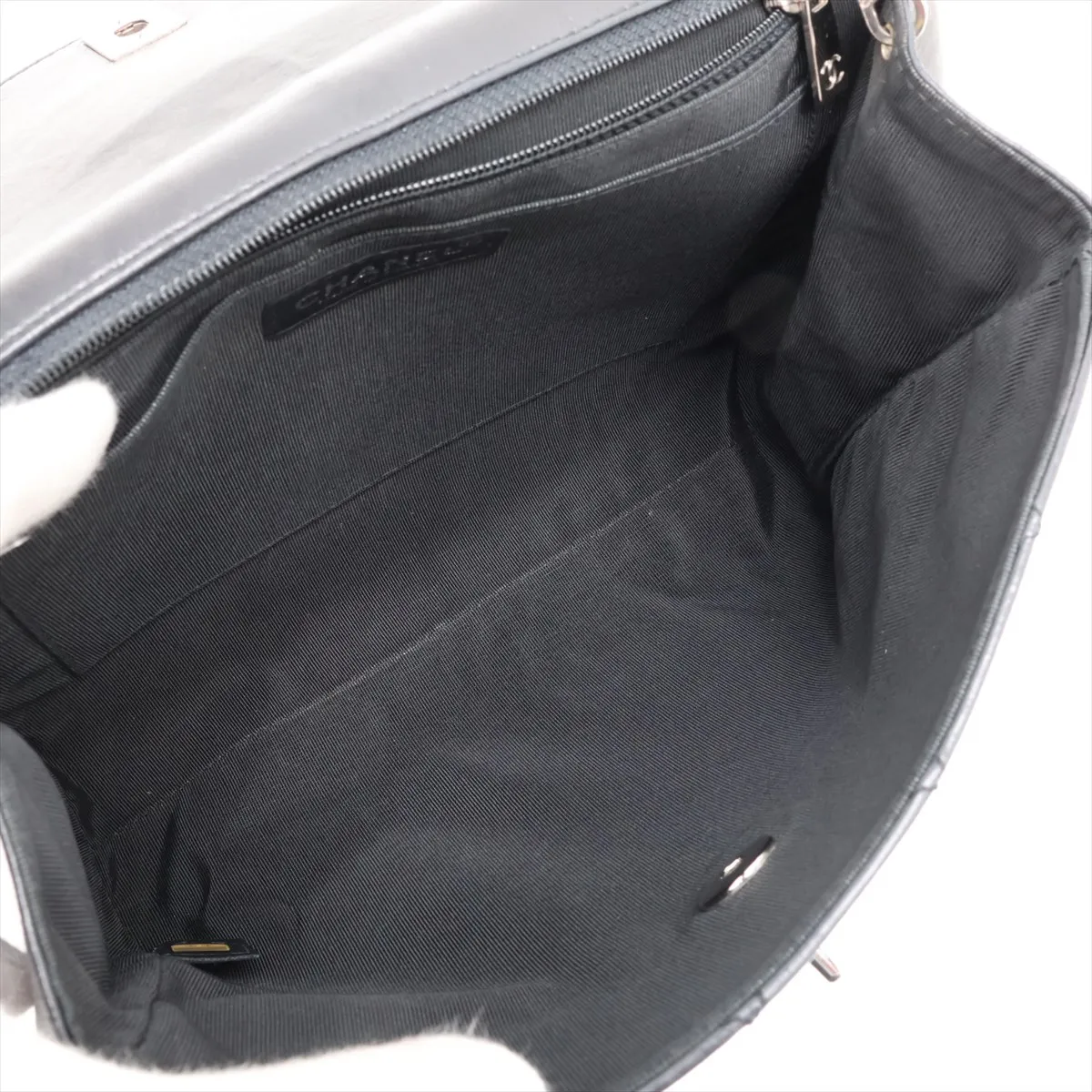 Matelassé Lambskin Single Flap Single Chain Bag, Black with Silver Hardware, 6072385, Series 6 — view 6