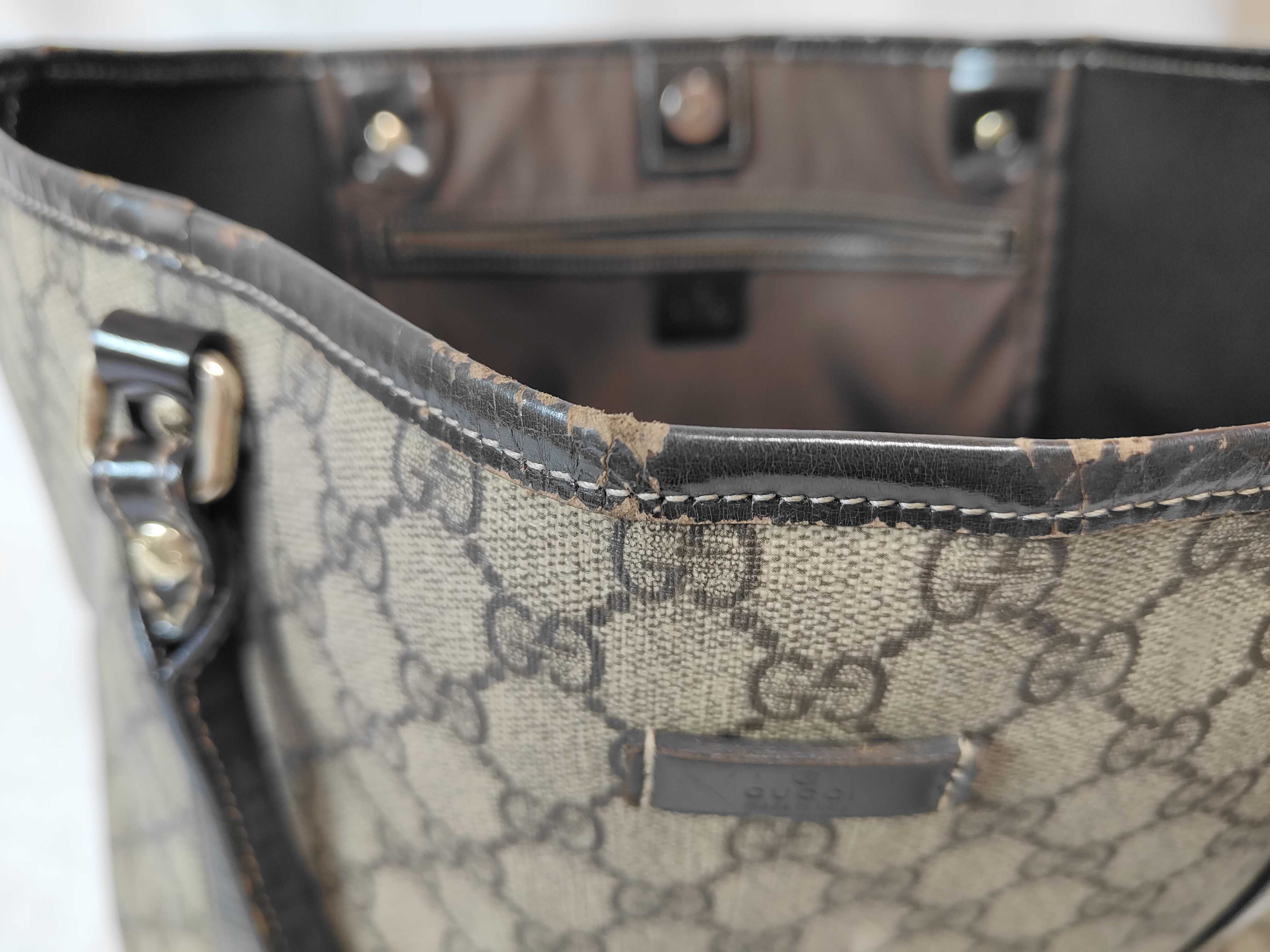 GG Supreme Canvas Shopper Shoulder Bag Tote Bag — view 12