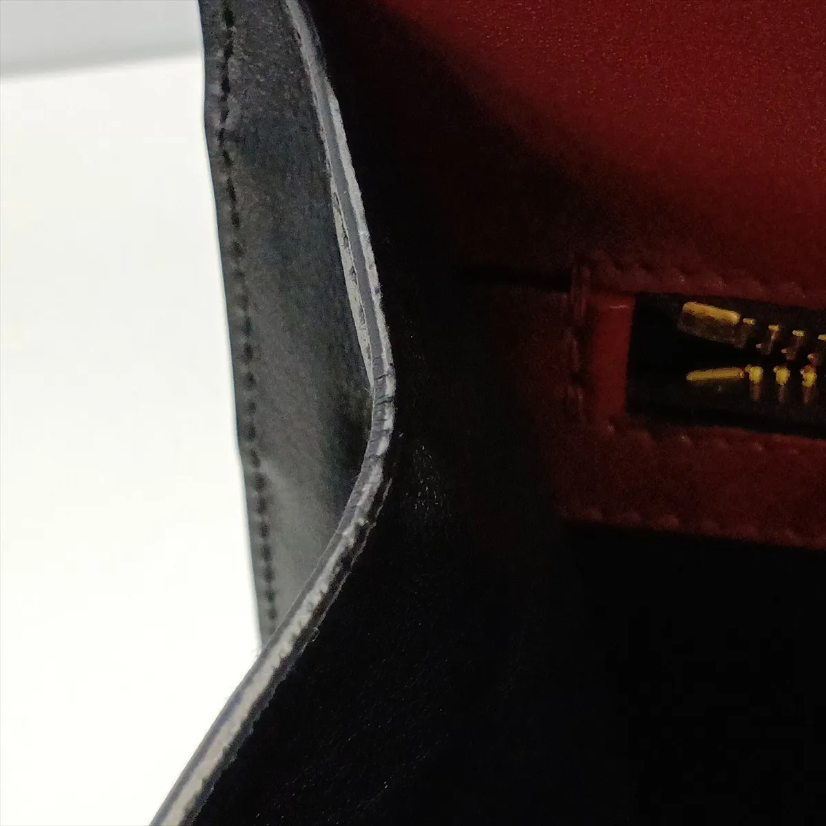 Cahier Lion Head Leather 2-Way Shoulder Bag, Red x Black, 1BD089 — view 13