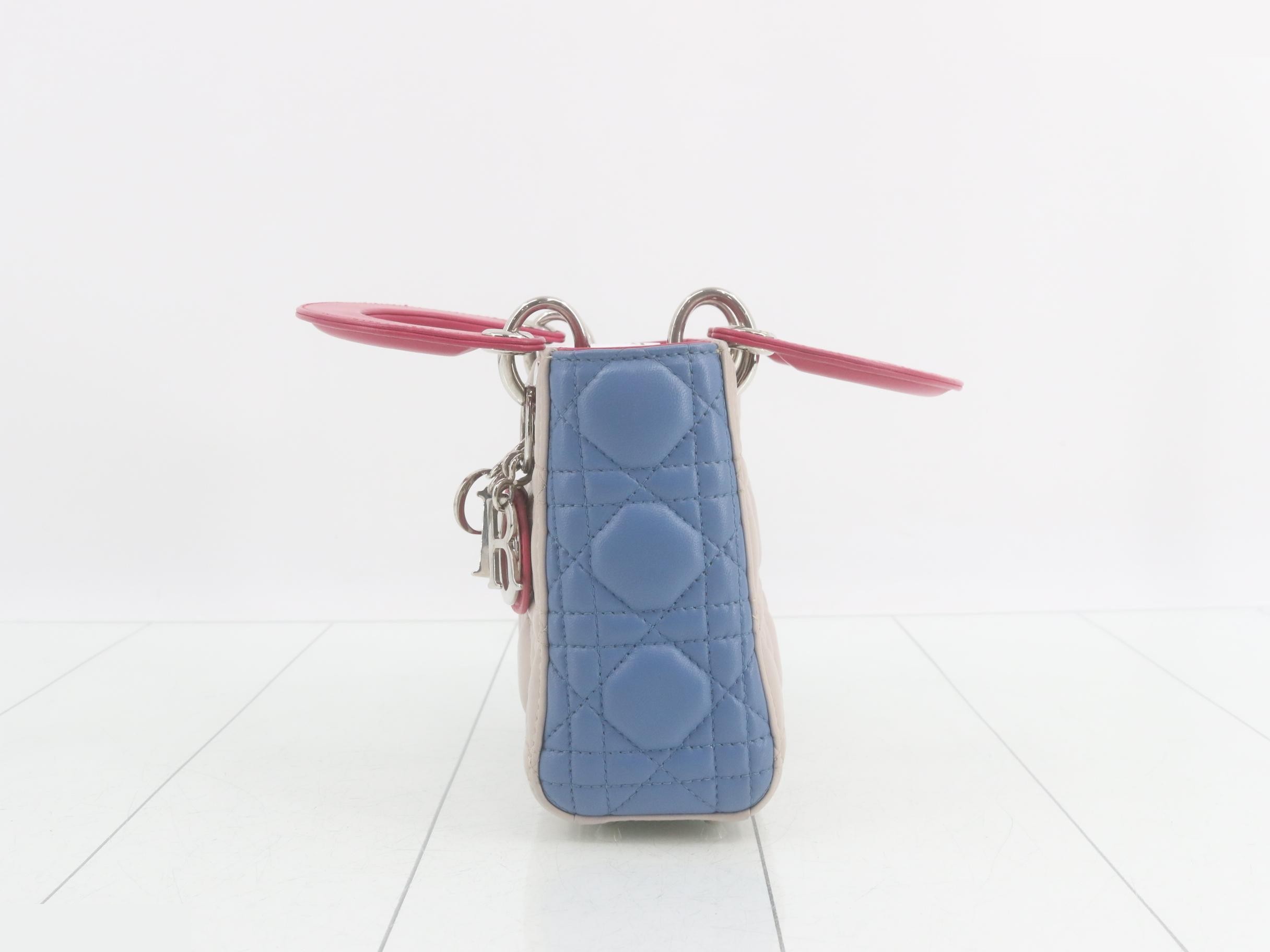 Lady Dior Cannage 2-Way Handbag, Multicolor — view 3