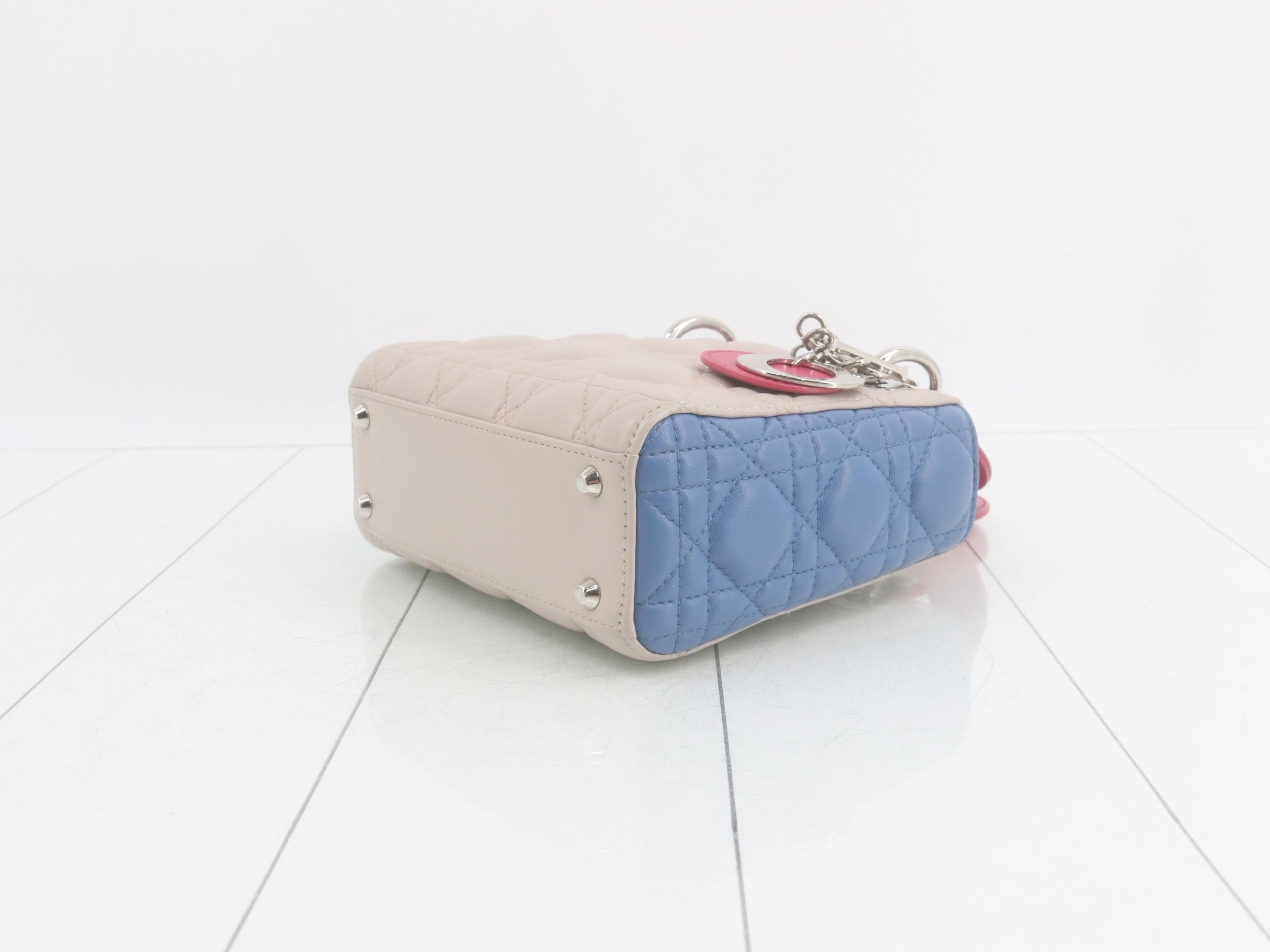 Lady Dior Cannage 2-Way Handbag, Multicolor — view 6