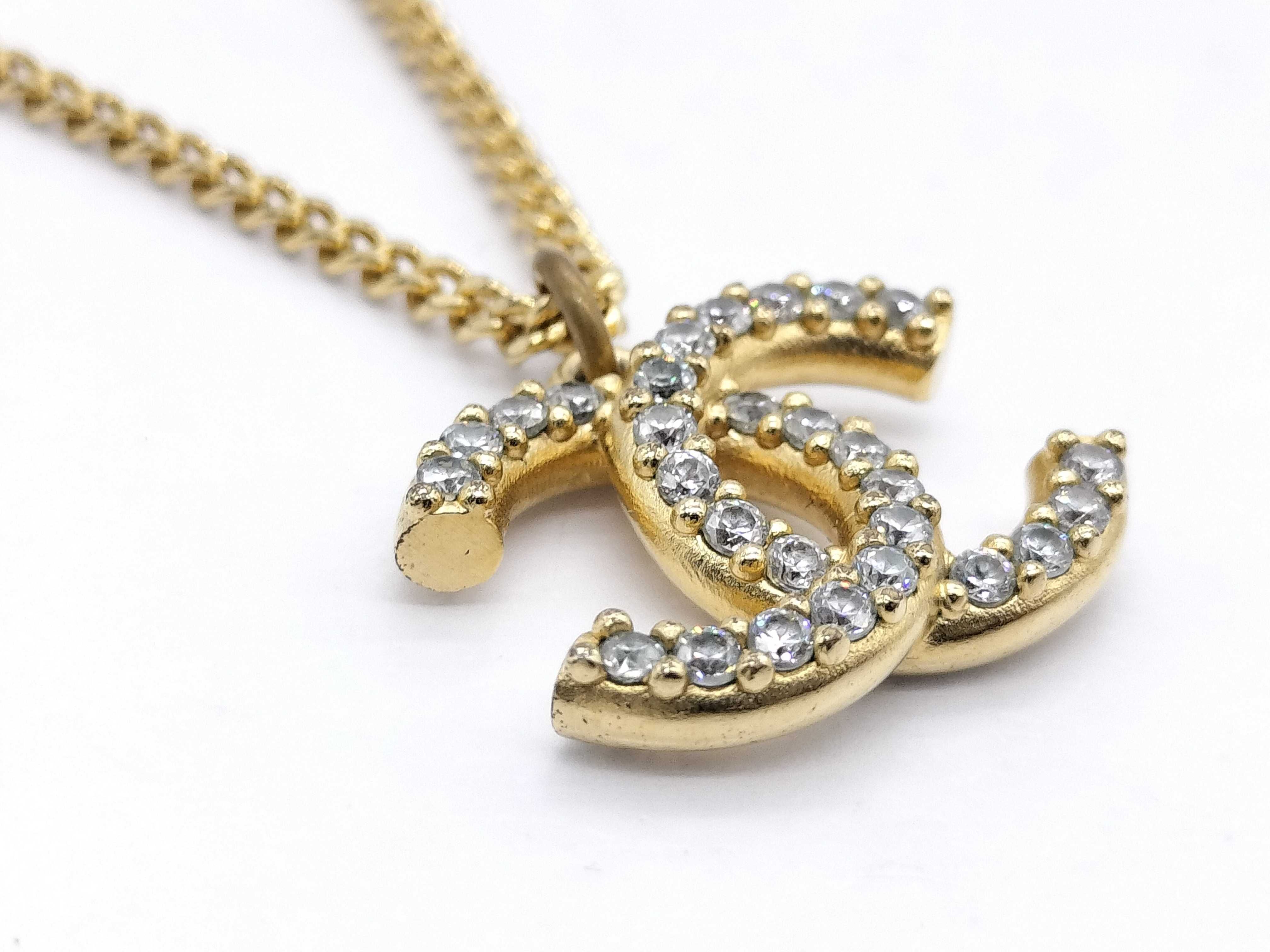 Coco Mark Rhinestone Necklace A20A — view 3