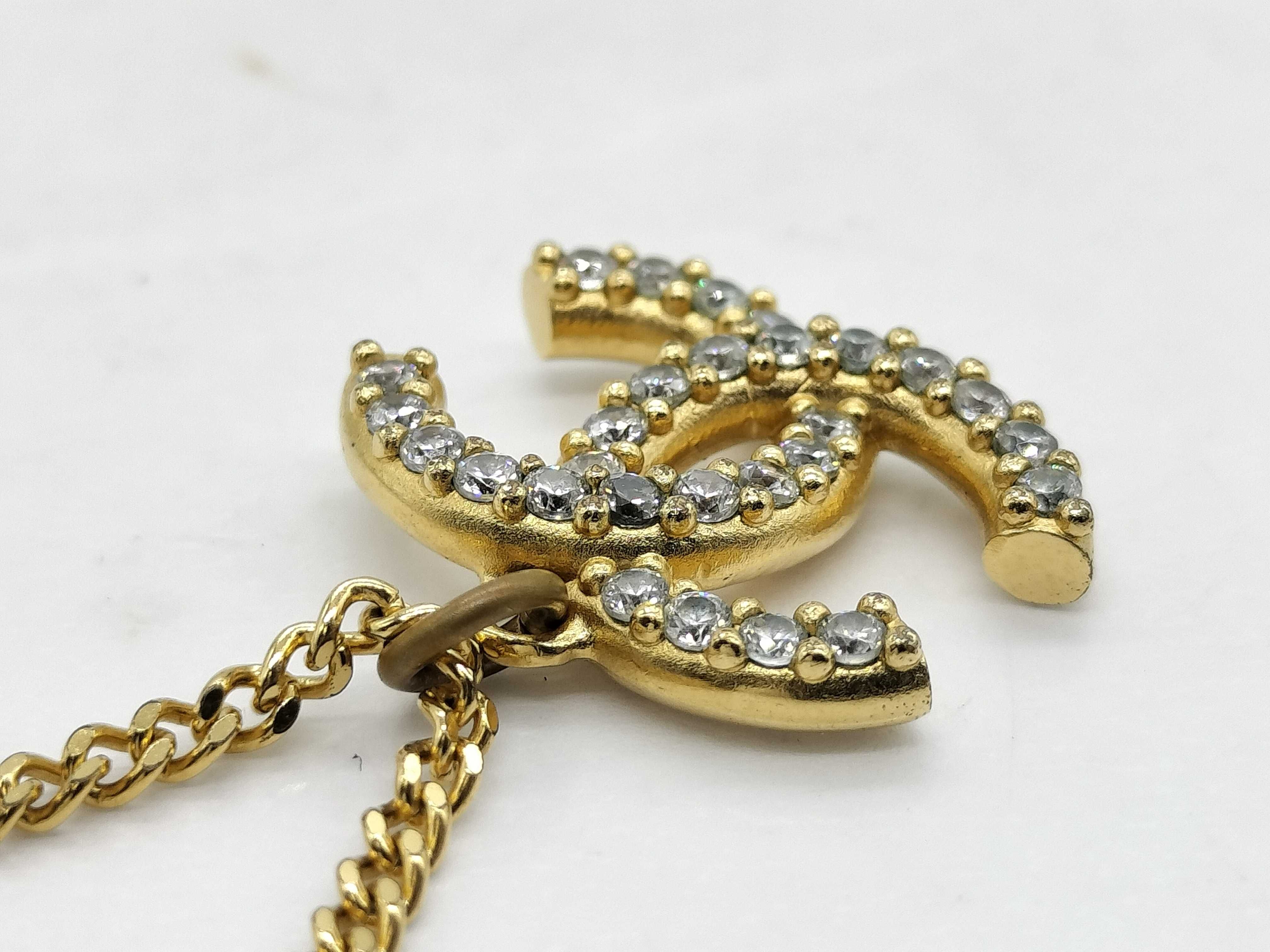 Coco Mark Rhinestone Necklace A20A — view 4