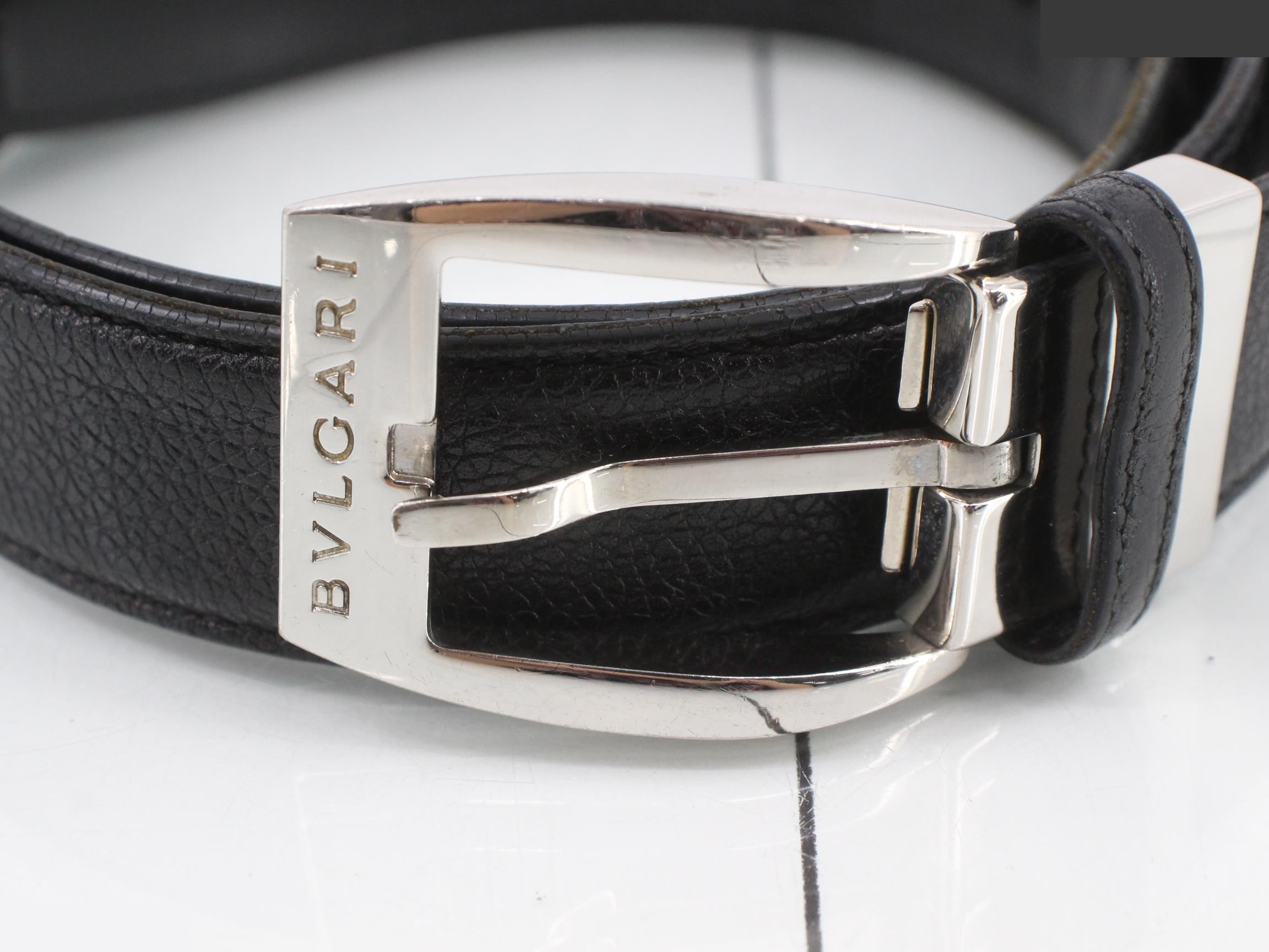 Bulgari leather belt — view 3