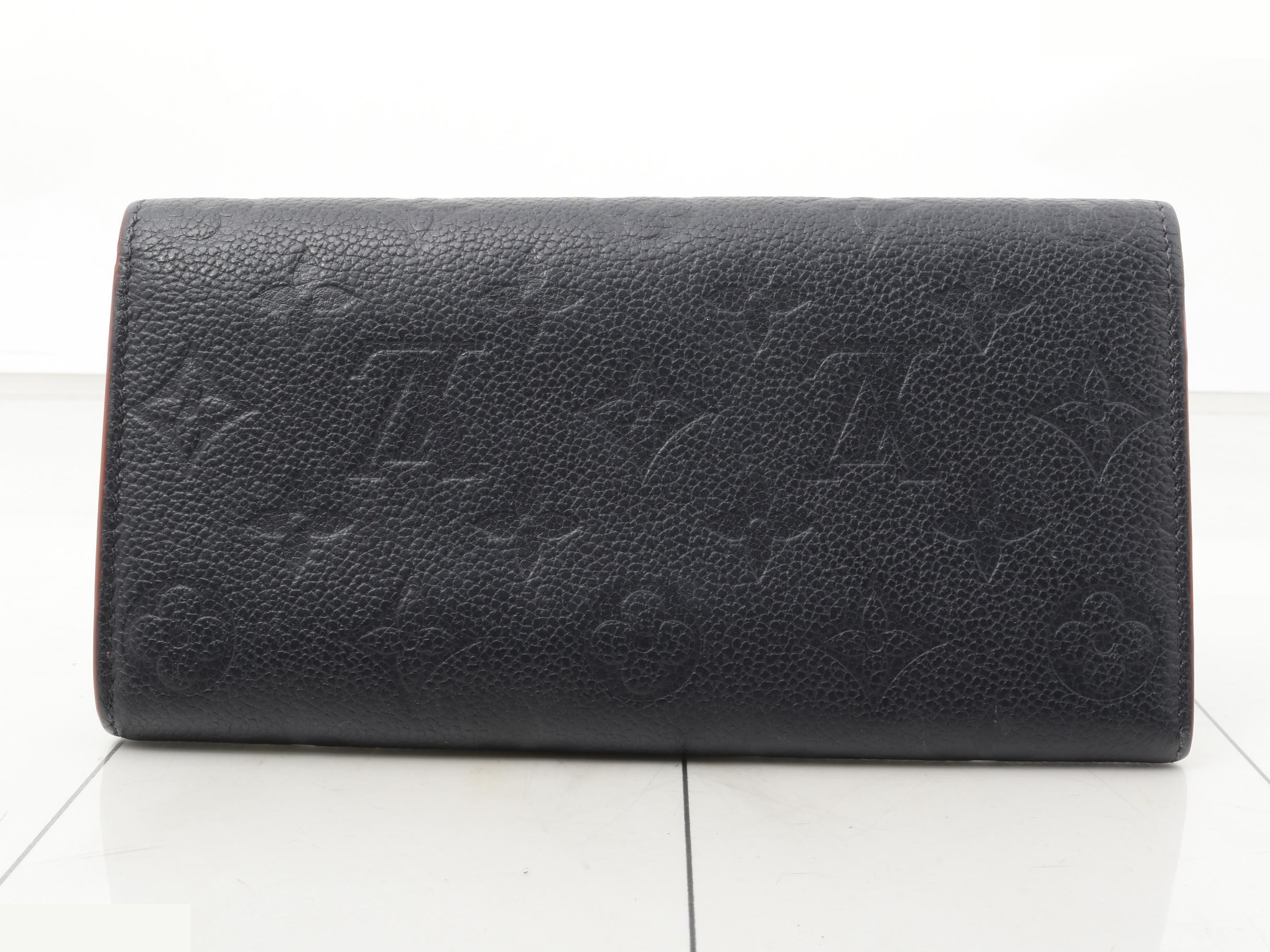 Empreinte Portefeuille Emilie Marine Rouge — view 2