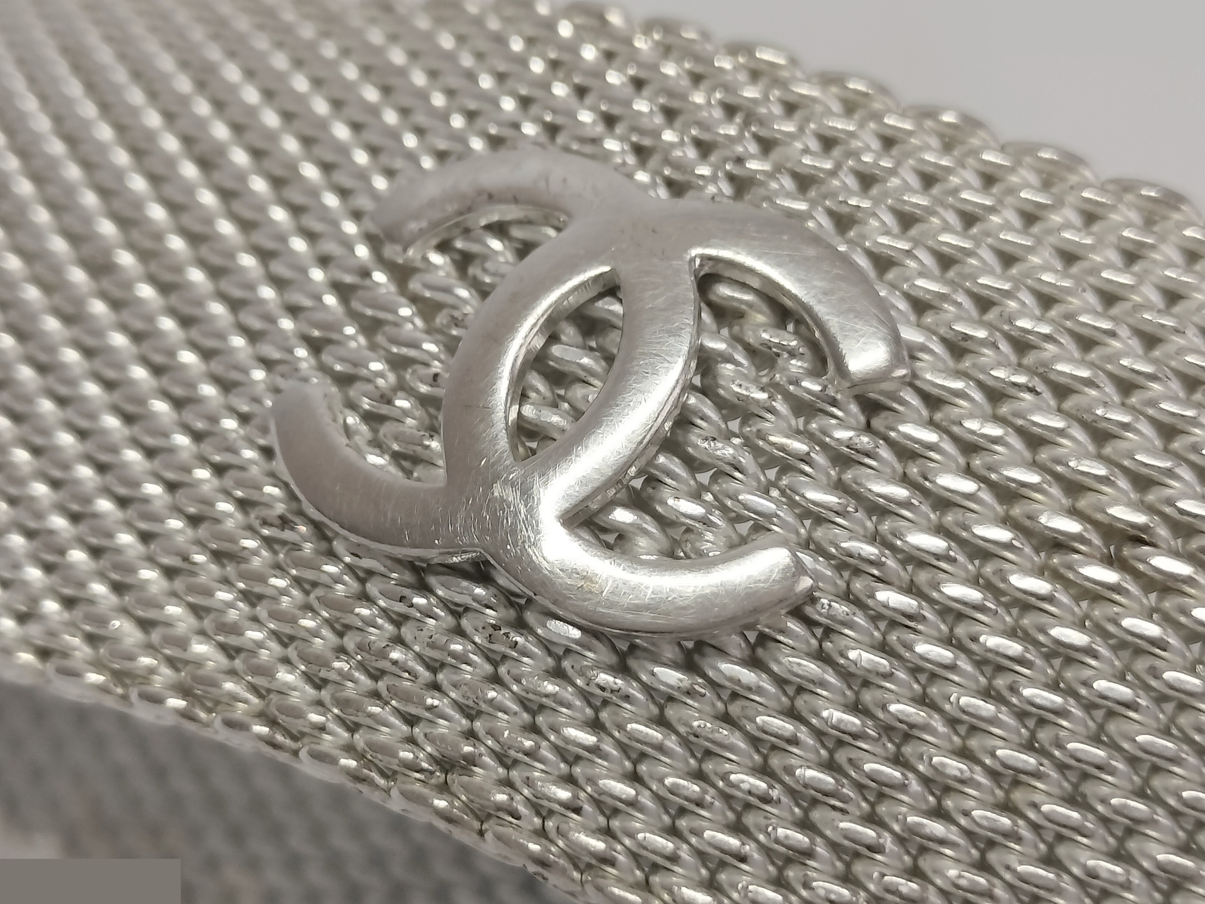 Coco Mesh Silver Bangle, Wrist Circumference Approx. 19.5cm — view 4