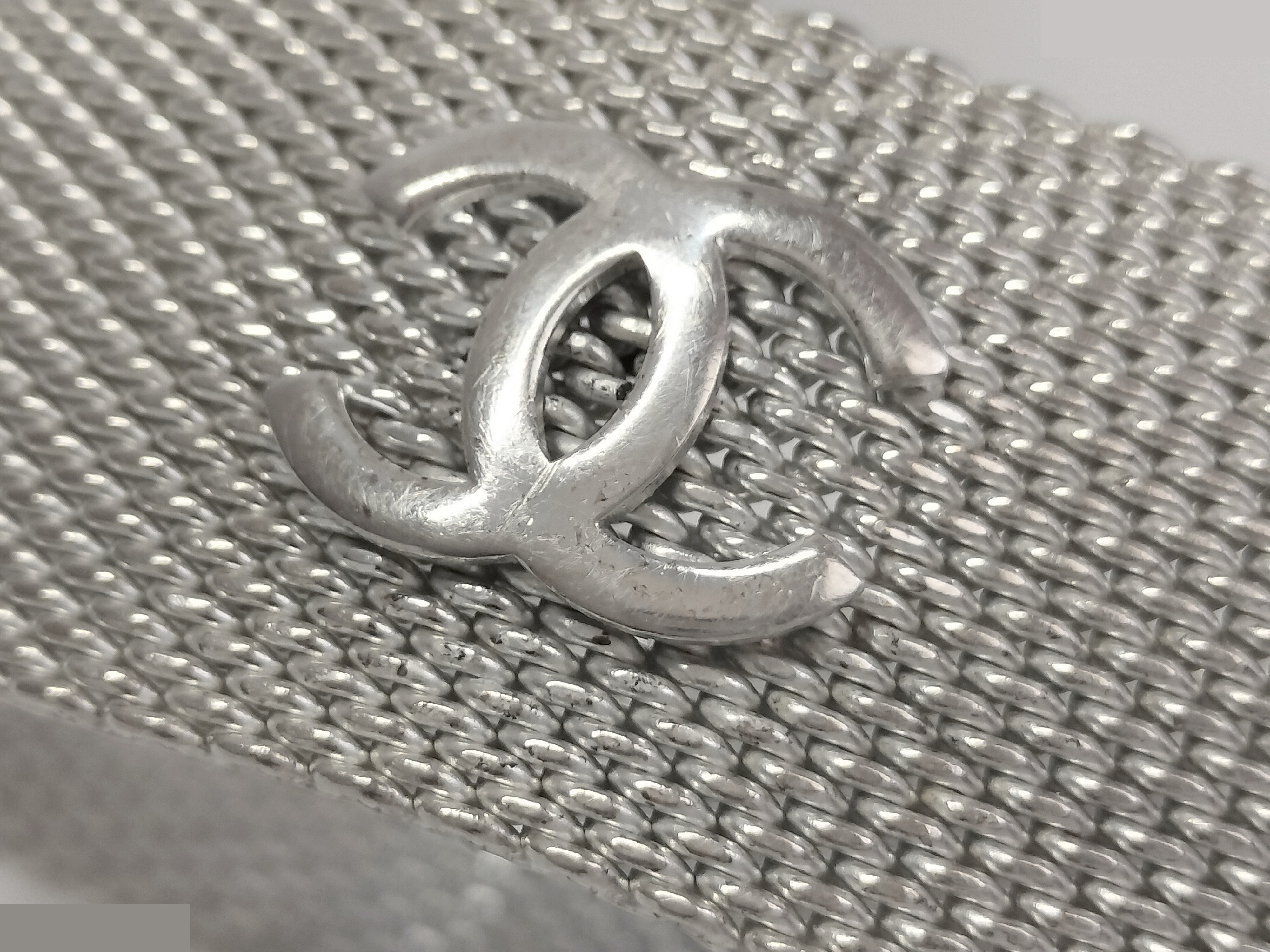 Coco Mesh Silver Bangle, Wrist Circumference Approx. 19.5cm — view 7