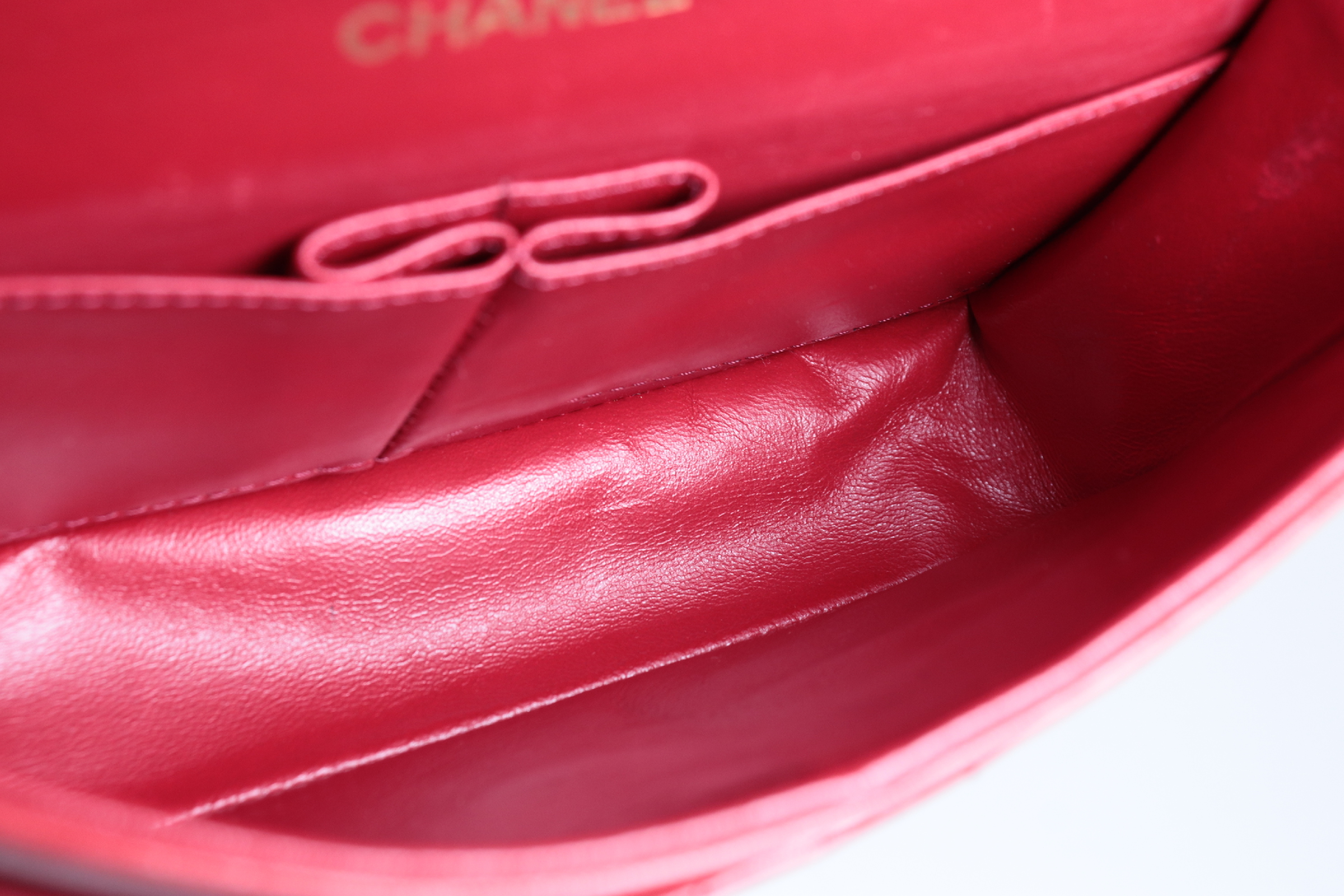 W-Flap 23 Lambskin Chain Shoulder Bag, Red, Series 1 — view 10
